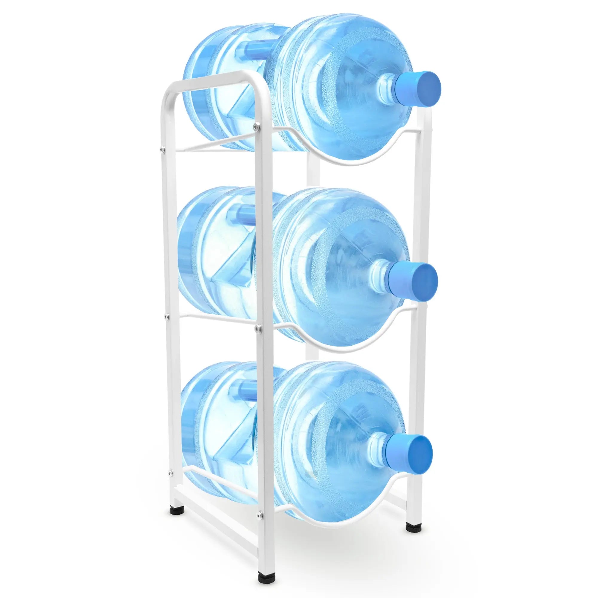 Estantería Soporte para Garrafones de Agua, Estante de 3 Niveles Resistente y Desmontable, Organizador de Acero Duradero para 3 Botellas MU:4LIFE