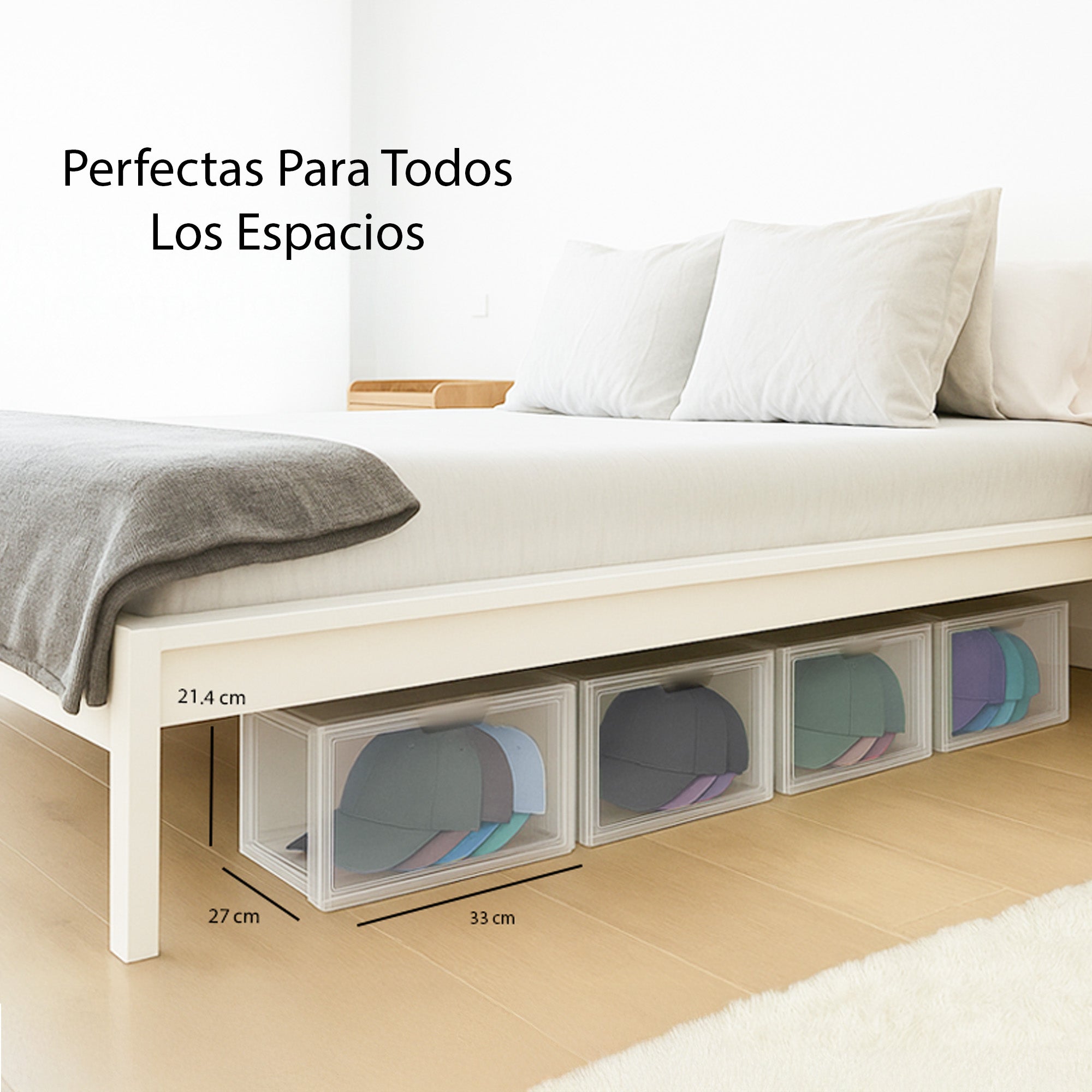 CLEAR Caja Organizadora Transparente con Puerta Frontal, Apilable y Multiusos (6 Pack)