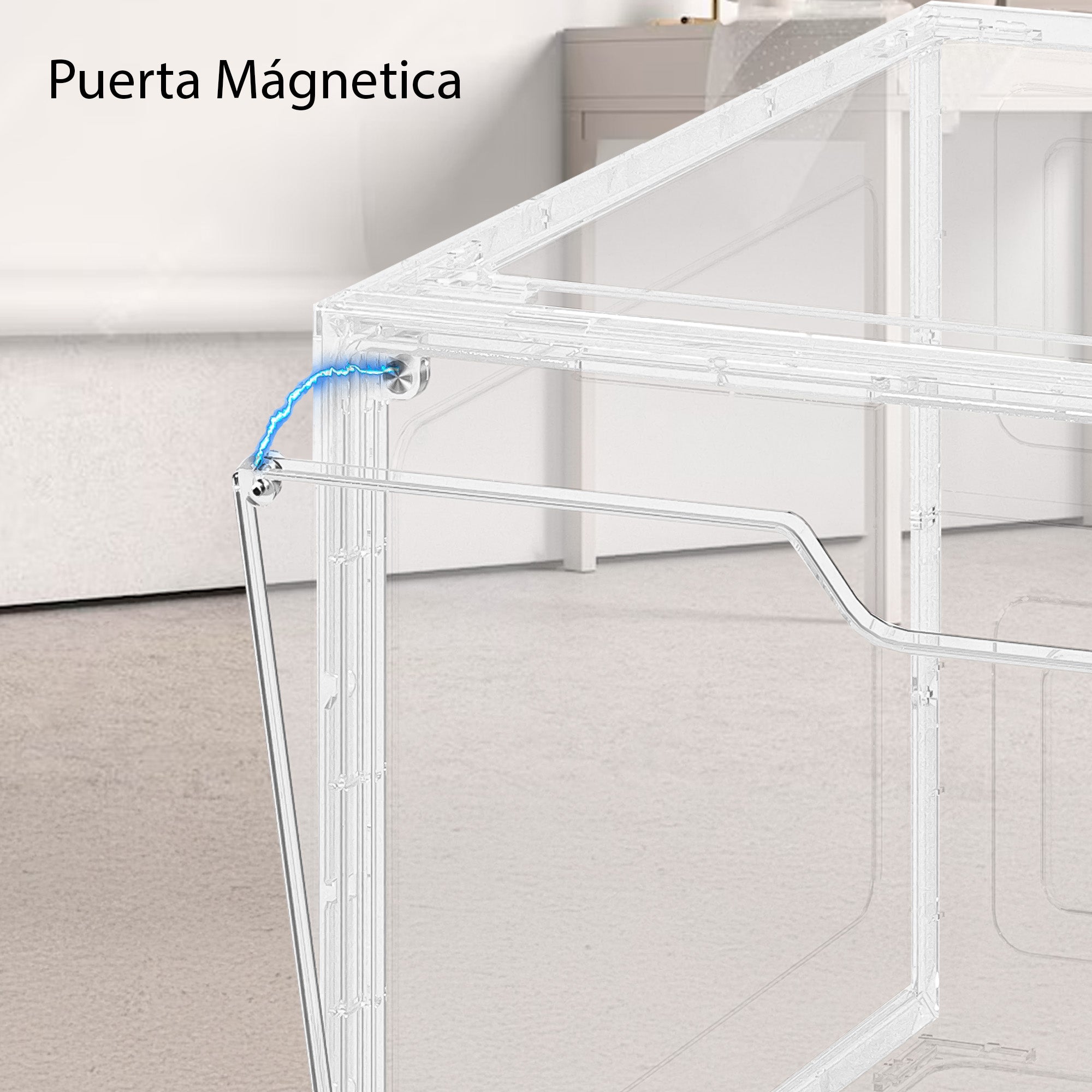 CLEAR Caja Organizadora Transparente con Puerta Frontal, Apilable y Multiusos (6 Pack)