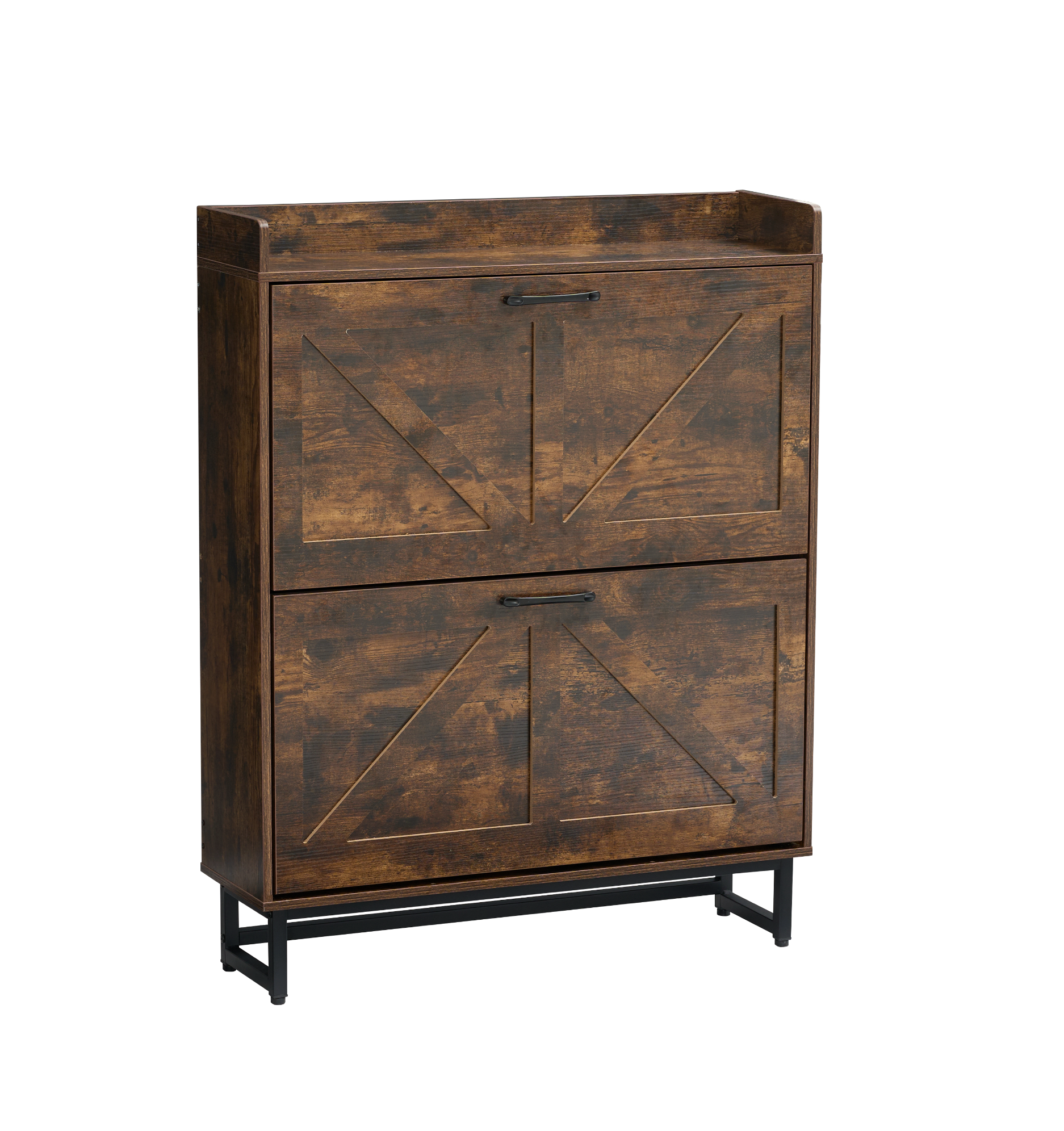 Gabinete para Almacenamiento para Calzado con 2 Cajones Abatibles, Zapatera Estrecha Organizadora De pie para Recibidor