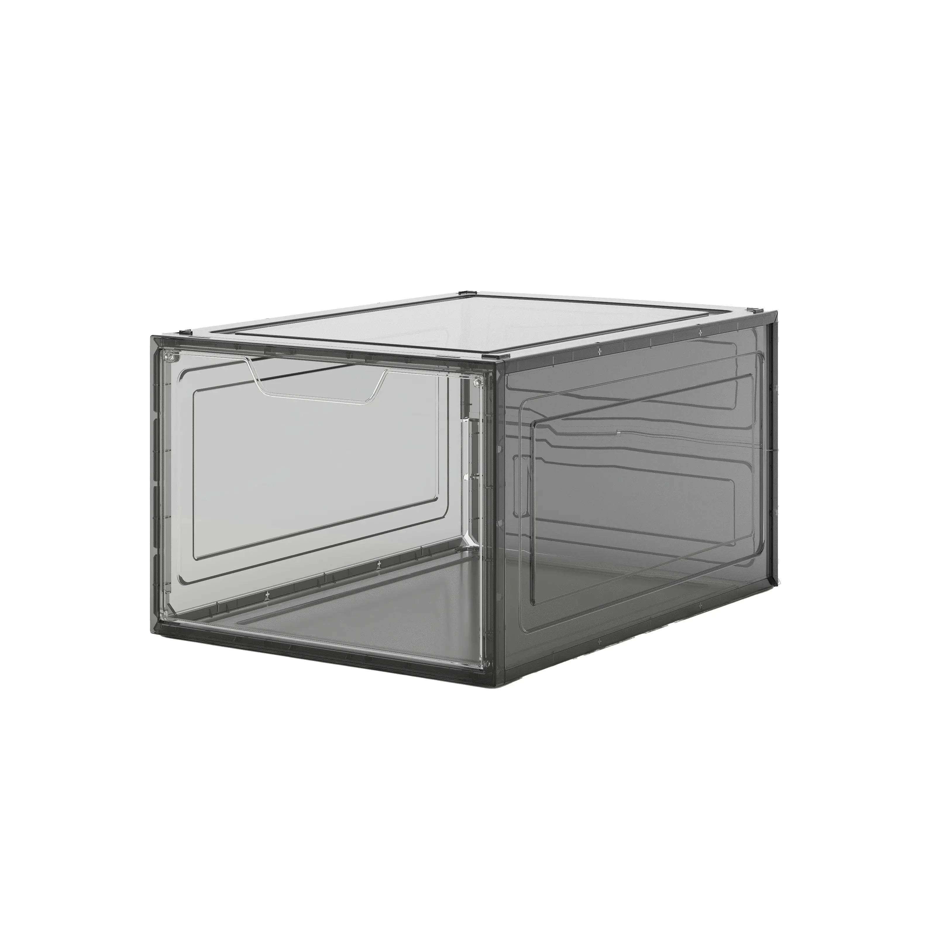 CLEAR Caja Organizador para Zapatos, Puerta Transparente y Magnética, Apilables, Caja de Exhibicion y Almacenamiento Multifuncional Para Hogar MU:4LIFE