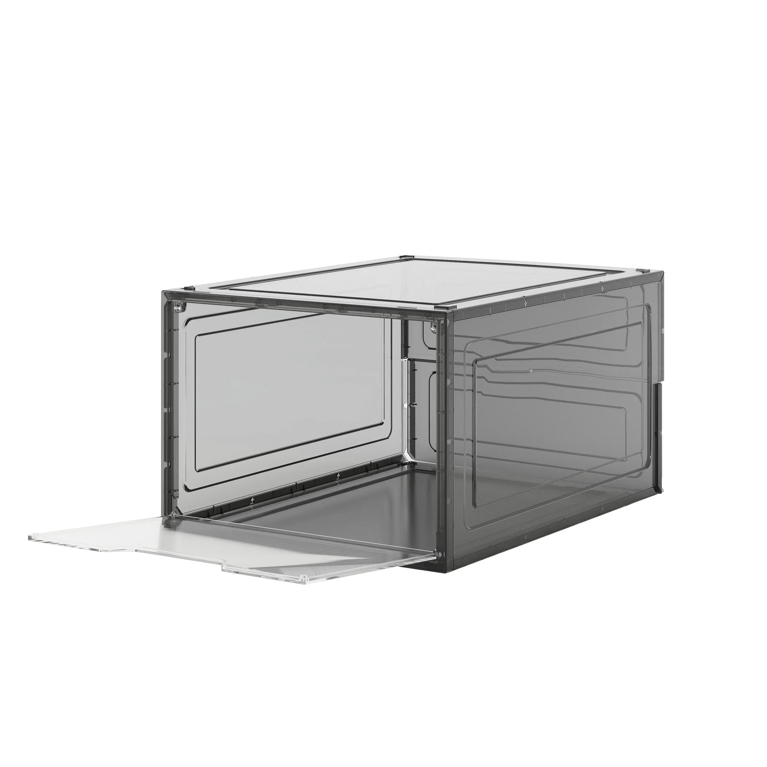 CLEAR Caja Organizador para Zapatos, Puerta Transparente y Magnética, Apilables, Caja de Exhibicion y Almacenamiento Multifuncional Para Hogar MU:4LIFE