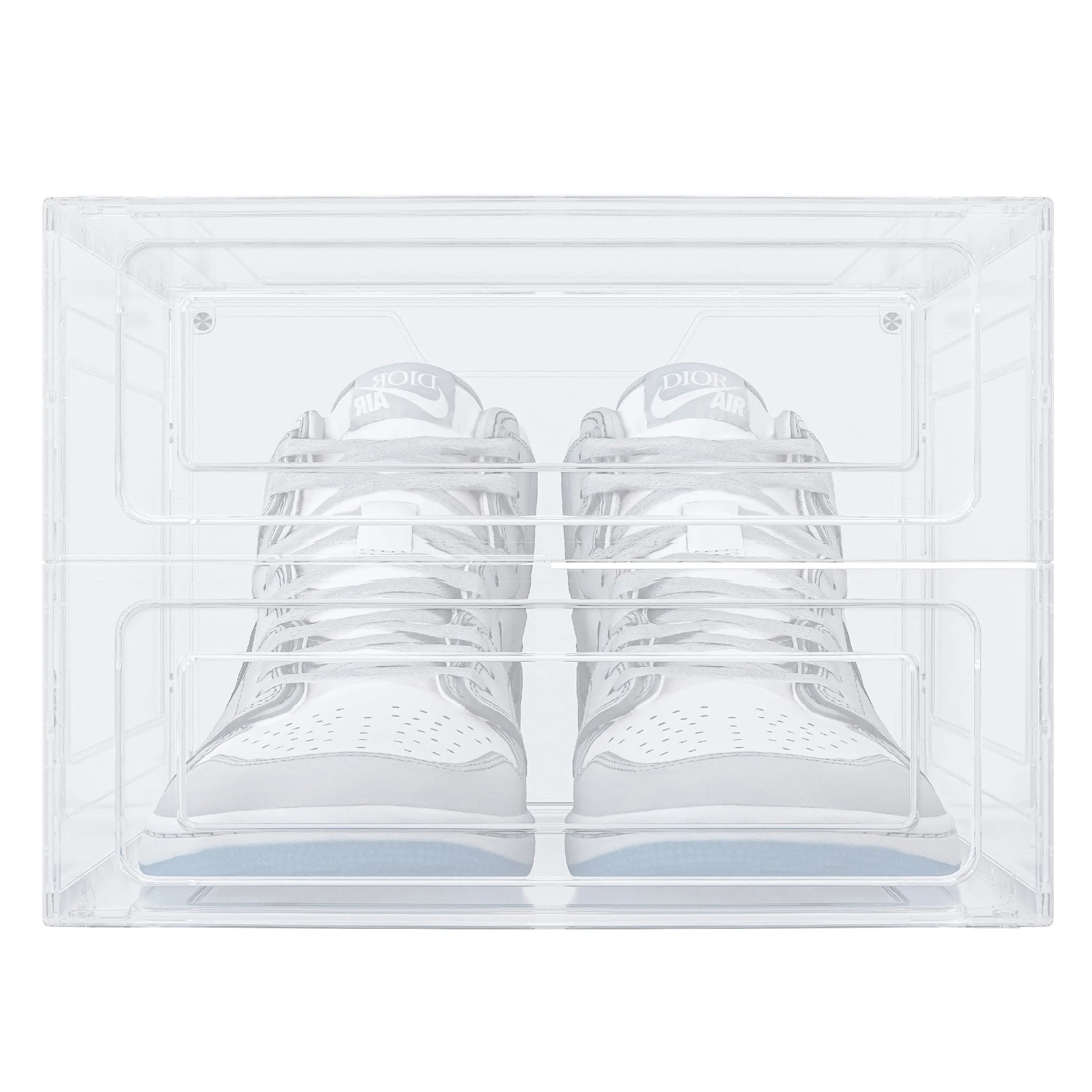 CLEAR Caja Organizador para Zapatos, Puerta Transparente y Magnética, Apilables, Caja de Exhibicion y Almacenamiento Multifuncional Para Hogar MU:4LIFE