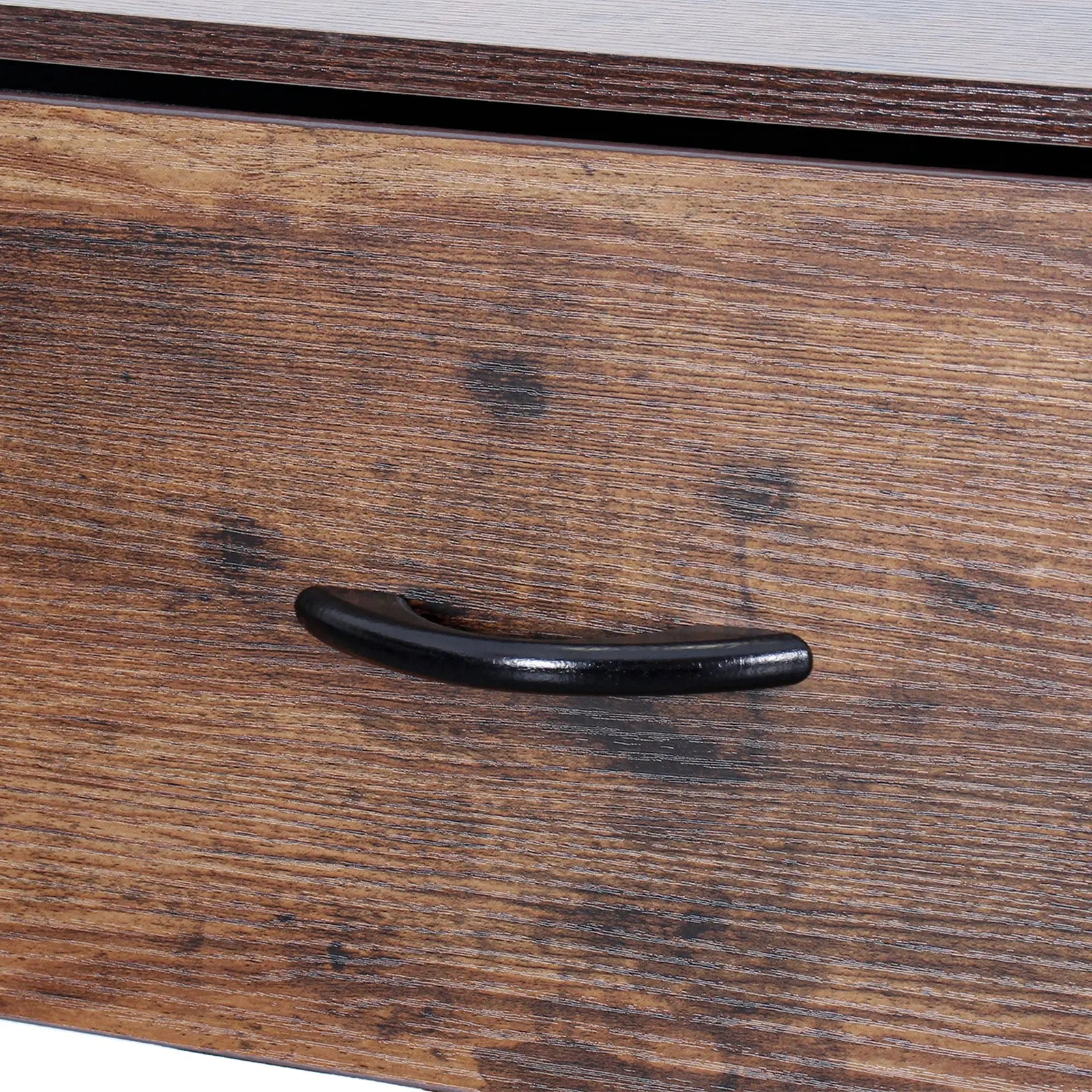 Buró Atigrado con 1 Cajón y 1 Estante para Almacenamiento en Hogar y Oficina, Estructura de Metal y Cajón de Tela No Tejida con Cubierta de MDF MU:4LIFE