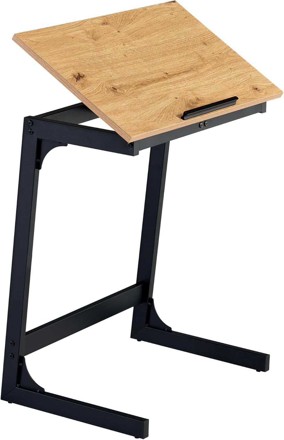 Mesa Auxiliar Tipo C con Tablero Inclinado – Ideal para Laptop, Lectura o Café en Sofá o Cama