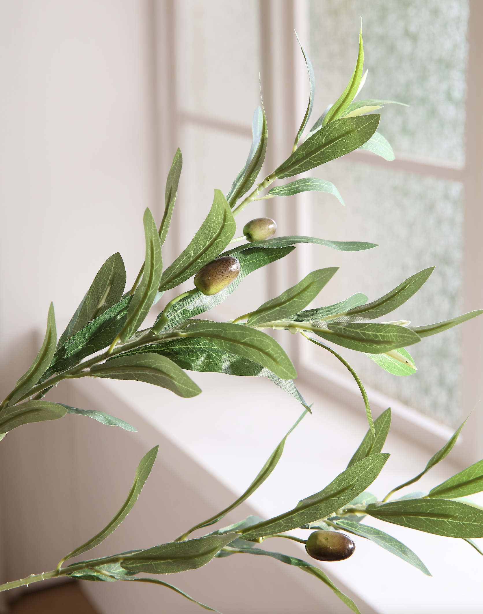 Árbol de Olivo Artificial con Frutos Estilo Natural para Decoración Interior