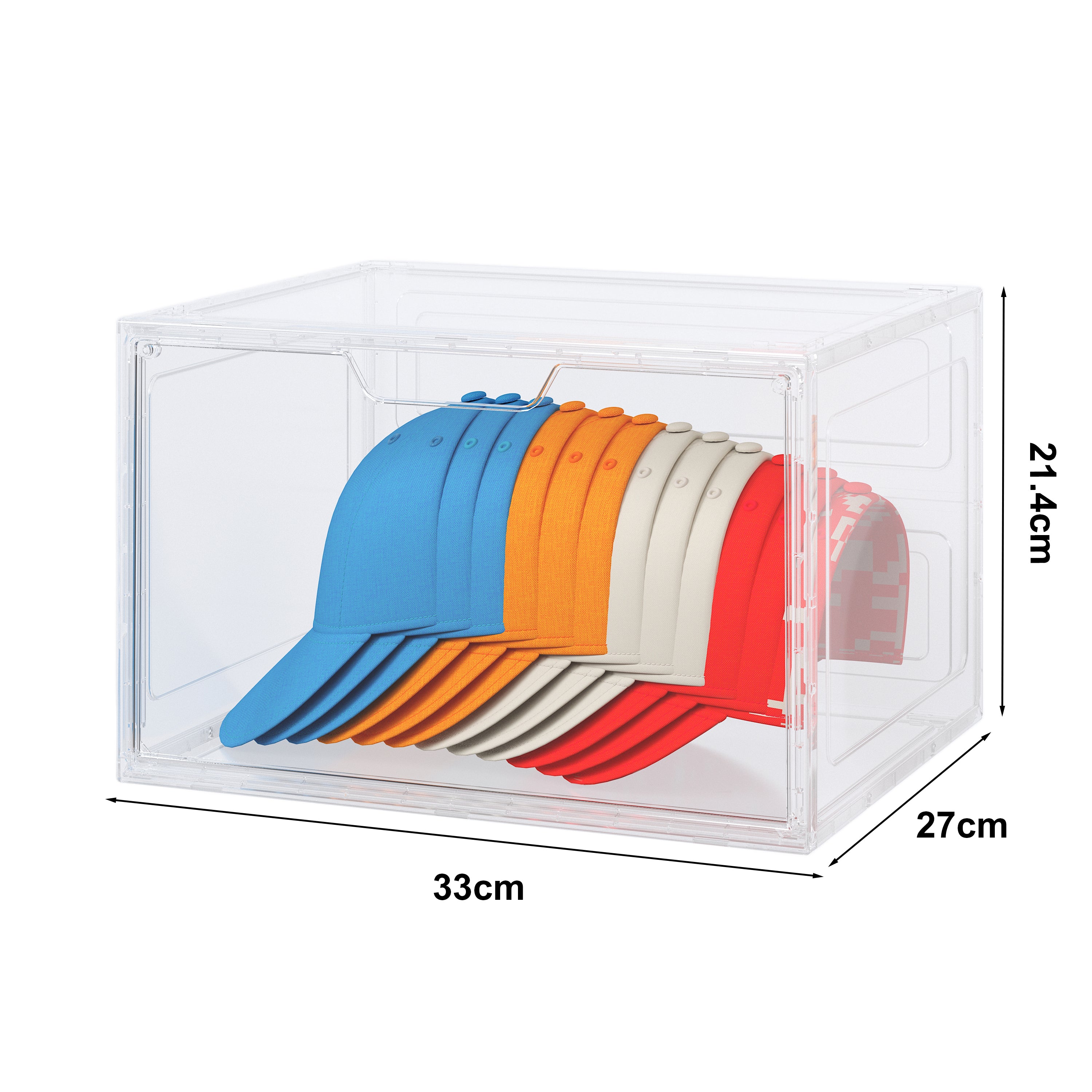 CLEAR Caja Organizadora Transparente con Puerta Frontal, Apilable y Multiusos (6 Pack)