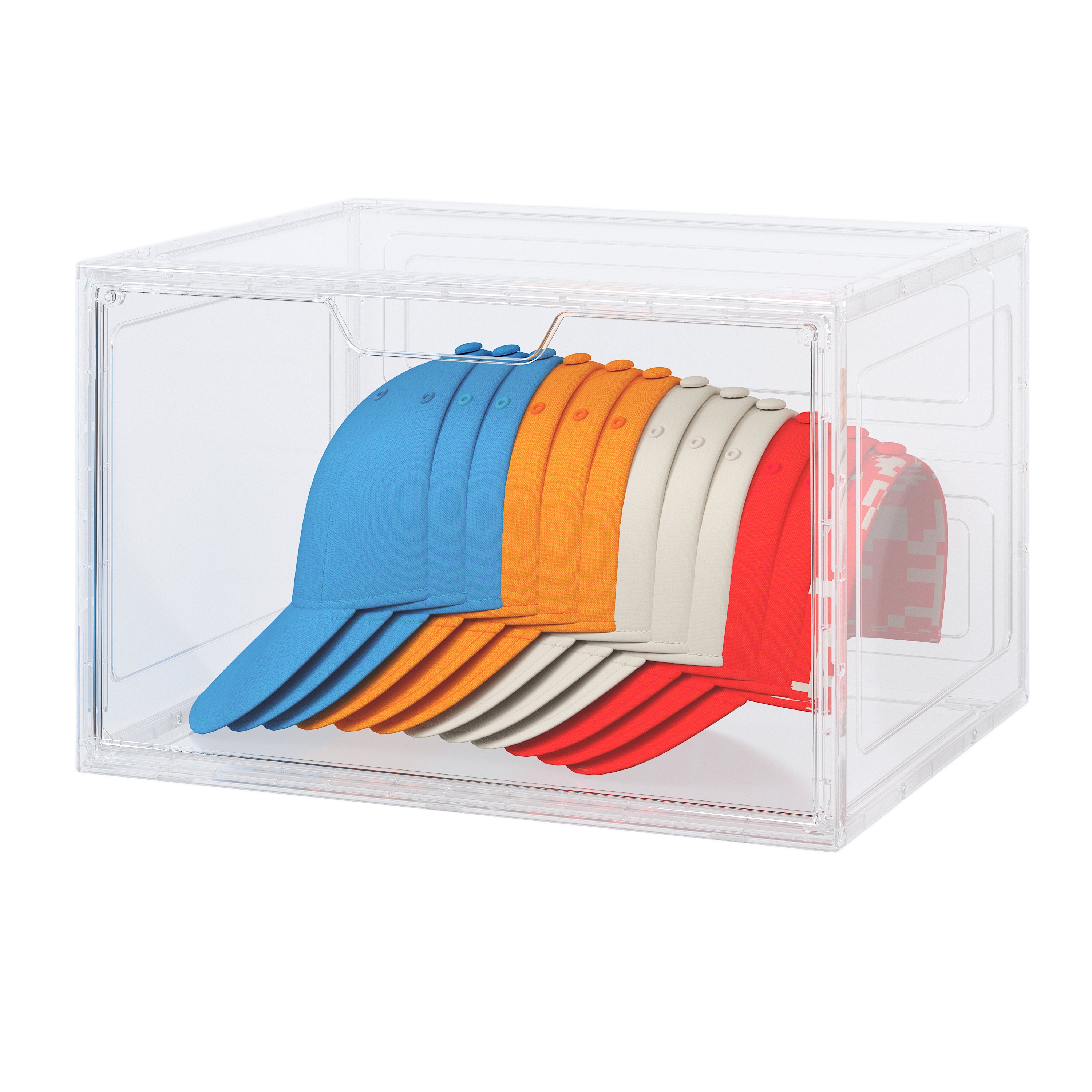 CLEAR Caja Organizadora Transparente con Puerta Frontal, Apilable y Multiusos (6 Pack)
