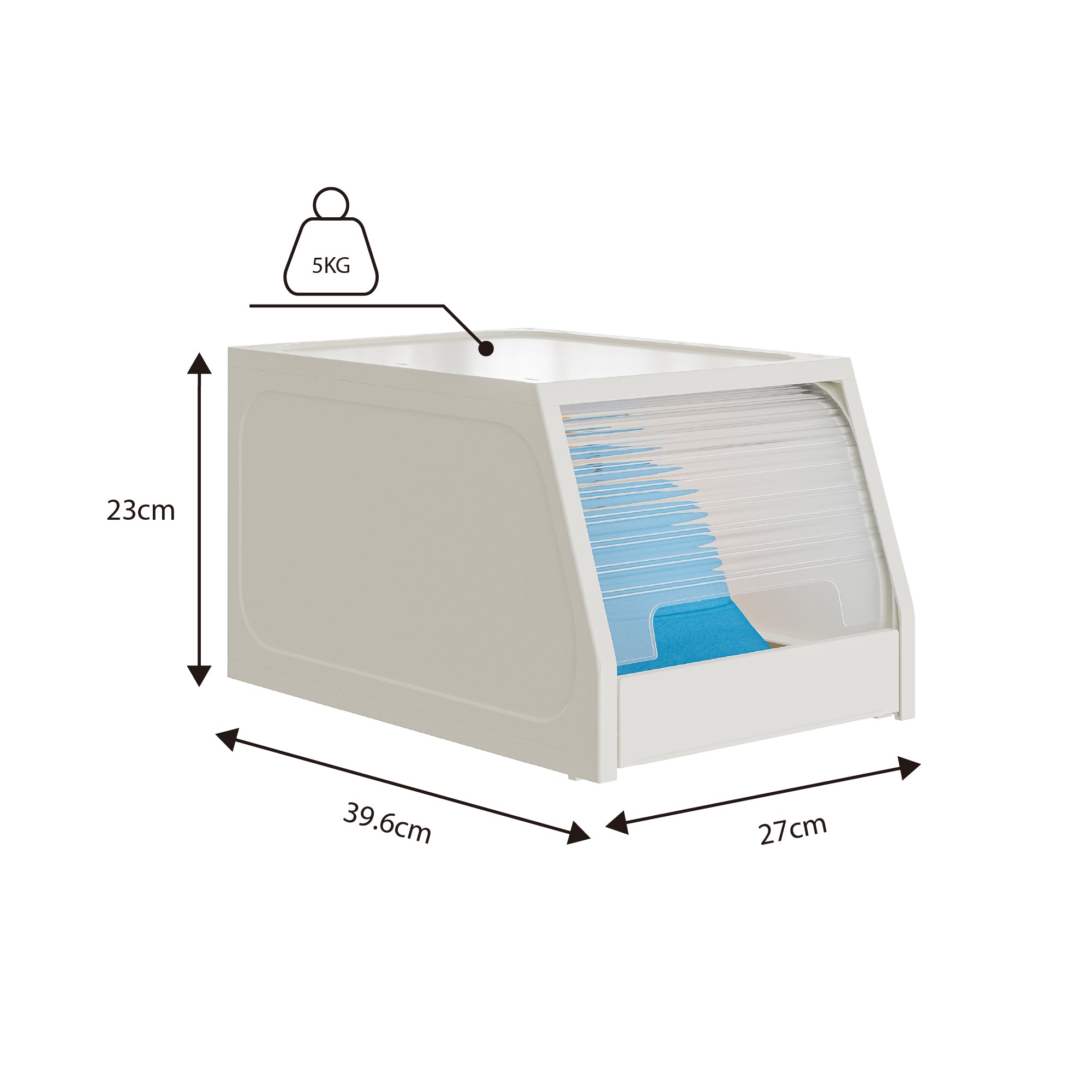 Set de 2 Cajas Deslizantes con Persiana Enrollable, Almacenaje Multiuso para Beisbol, Gorra, Ropa o Accesorios