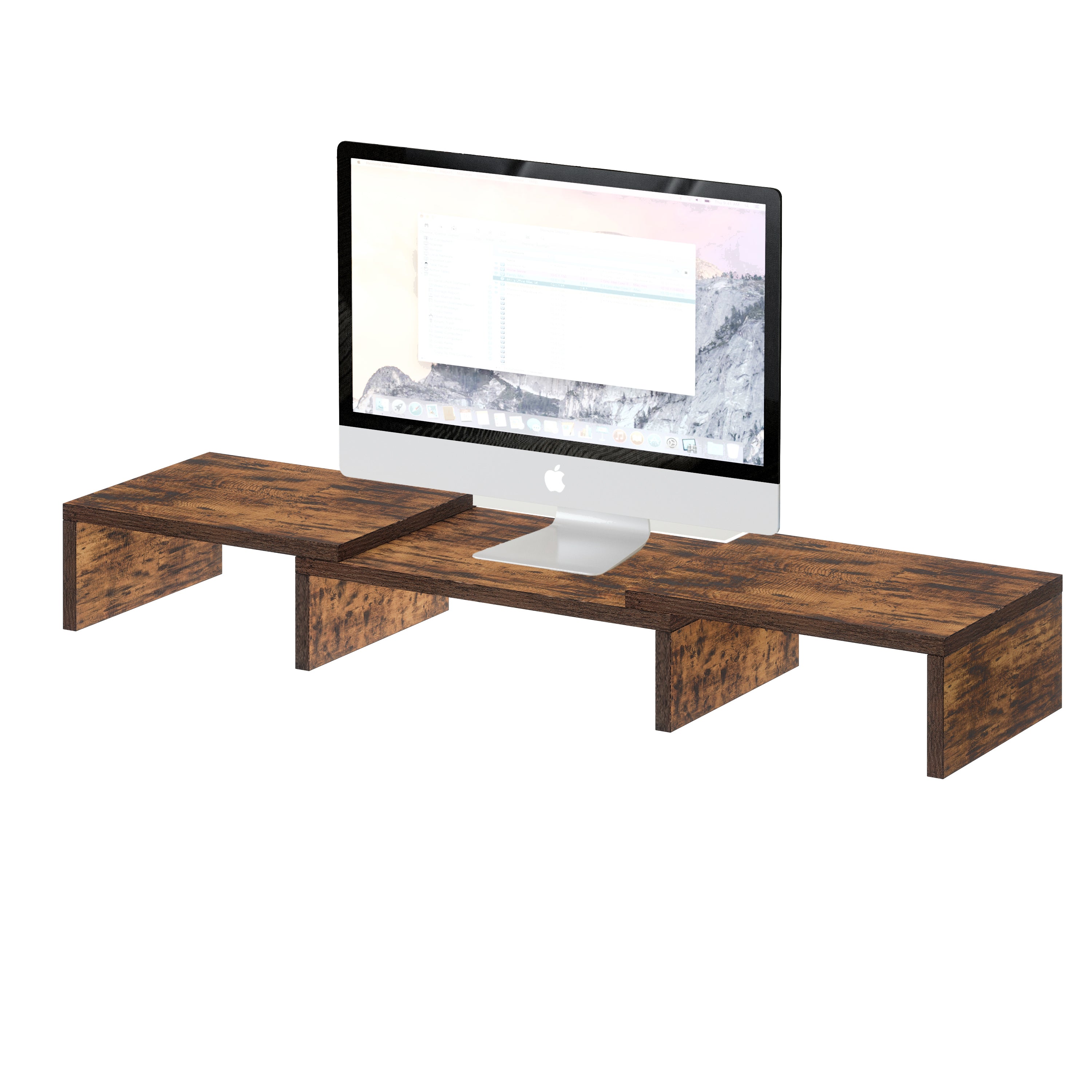 Soporte Extensible y Ajustable en ángulo de Monitor y Computadora, Estante Organizador para Escritorio, Oficina y Cocina