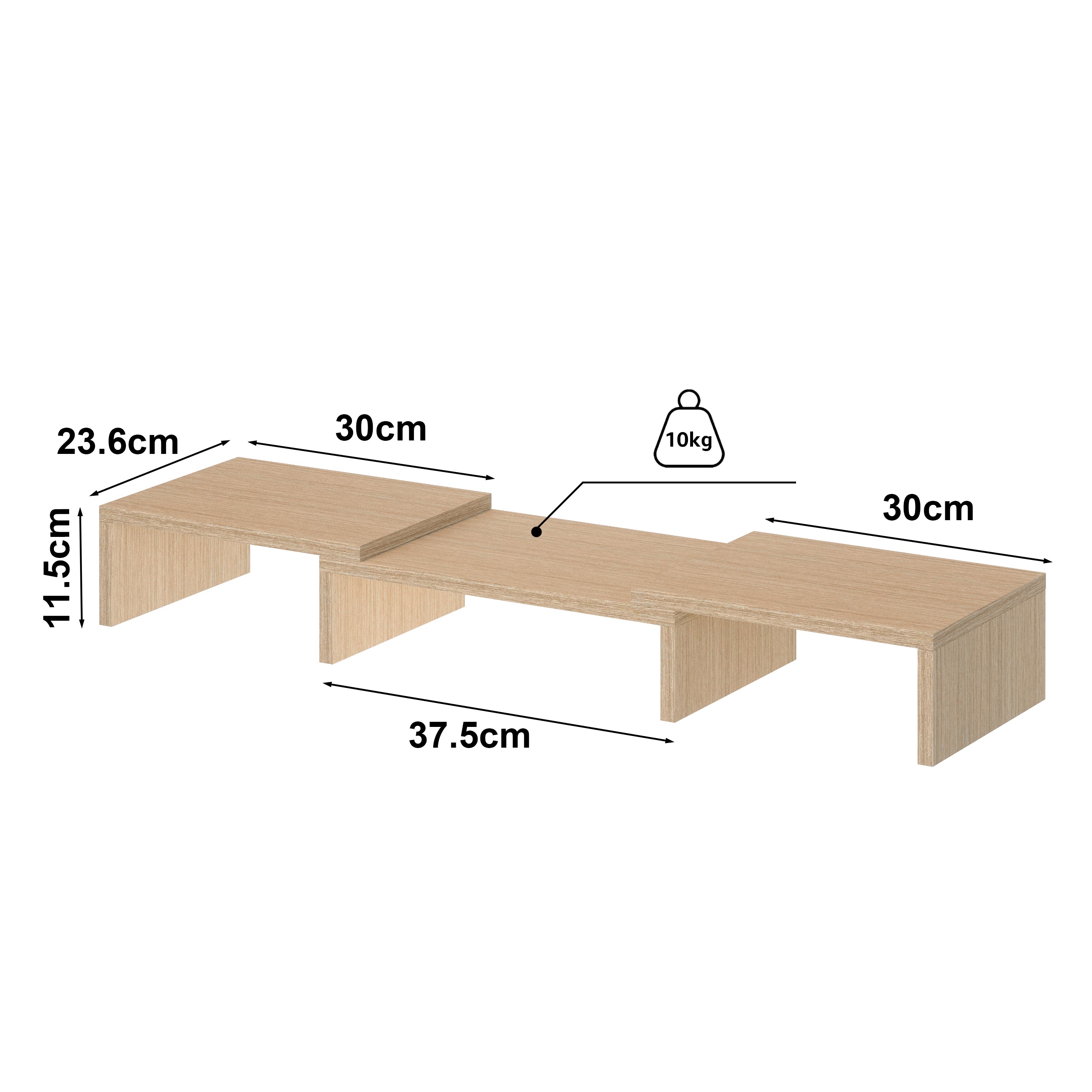Soporte Extensible y Ajustable en ángulo de Monitor y Computadora, Estante Organizador para Escritorio, Oficina y Cocina