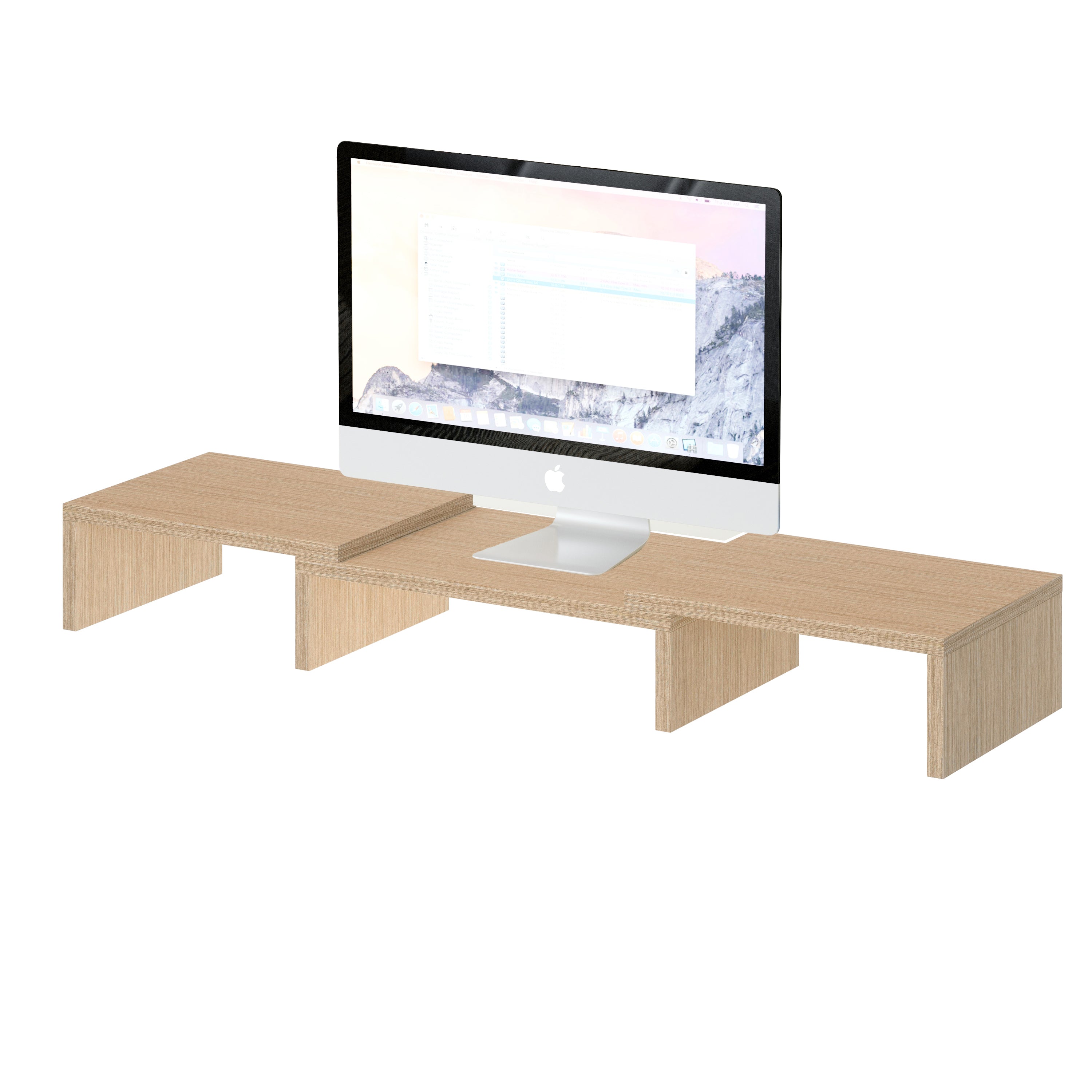 Soporte Extensible y Ajustable en ángulo de Monitor y Computadora, Estante Organizador para Escritorio, Oficina y Cocina