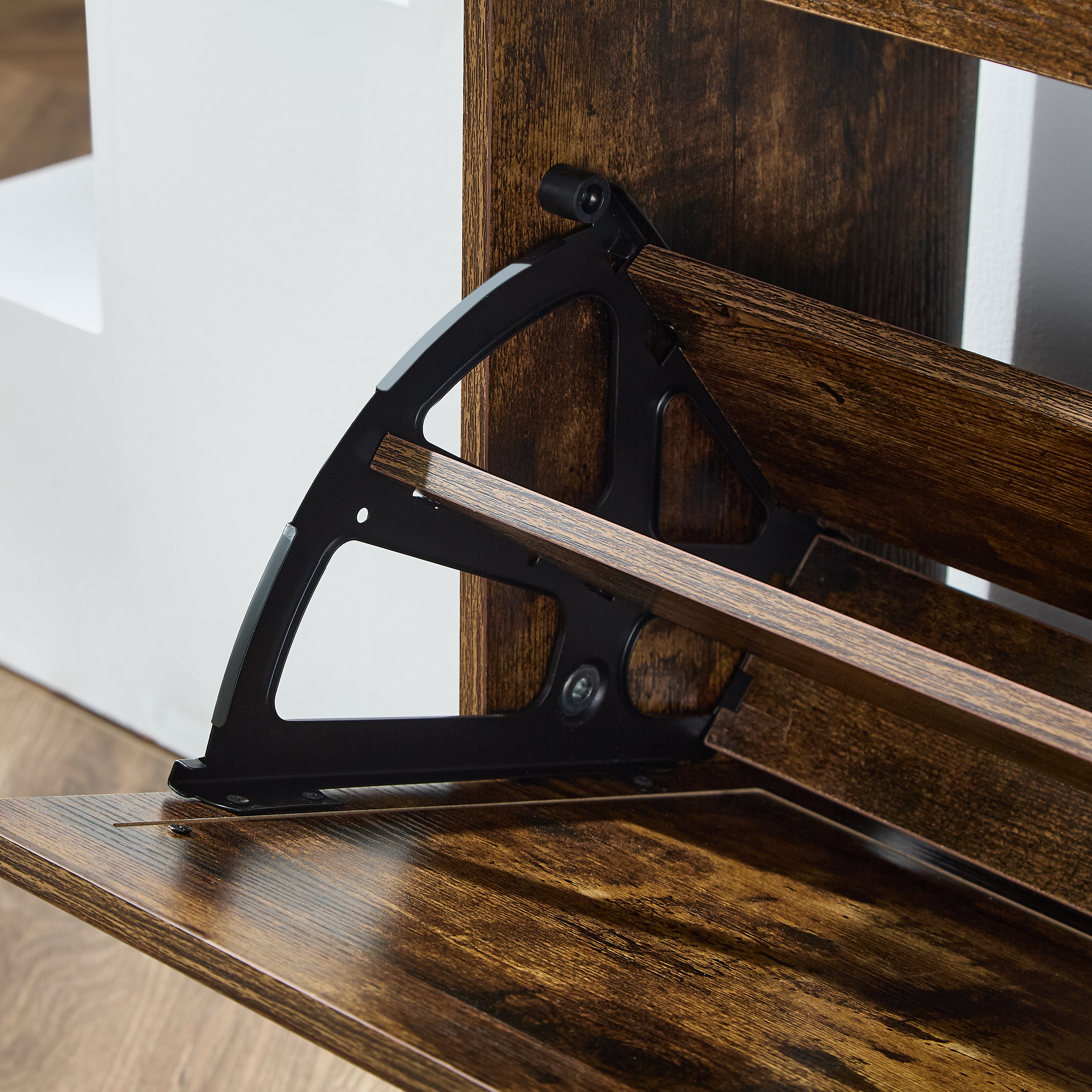 Gabinete para Almacenamiento para Calzado con 2 Cajones Abatibles, Zapatera Estrecha Organizadora De pie para Recibidor