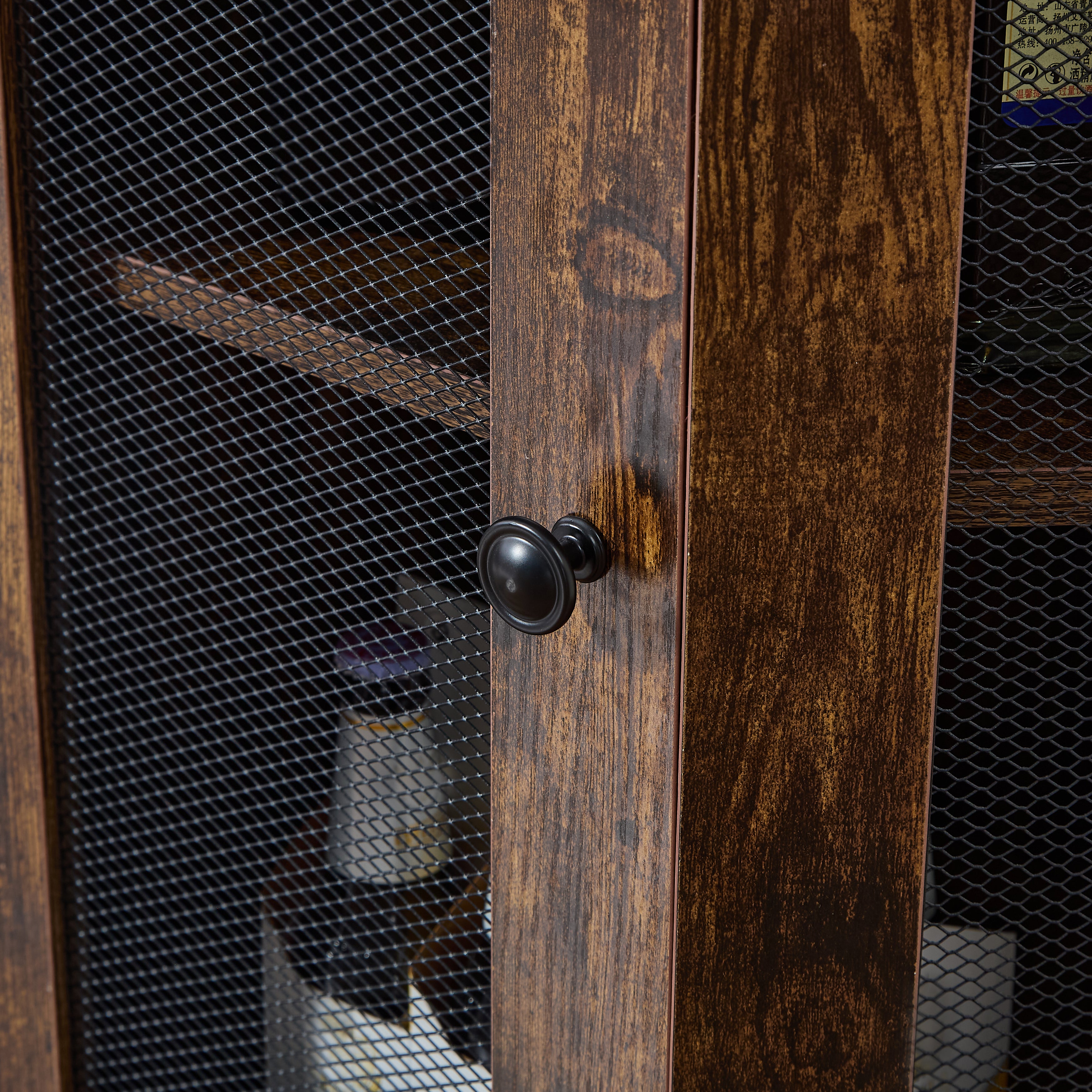 Gabinete de Bar Esquinero con Soporte para Copas, Mueble Mini Cantina para Licores y Bebidas