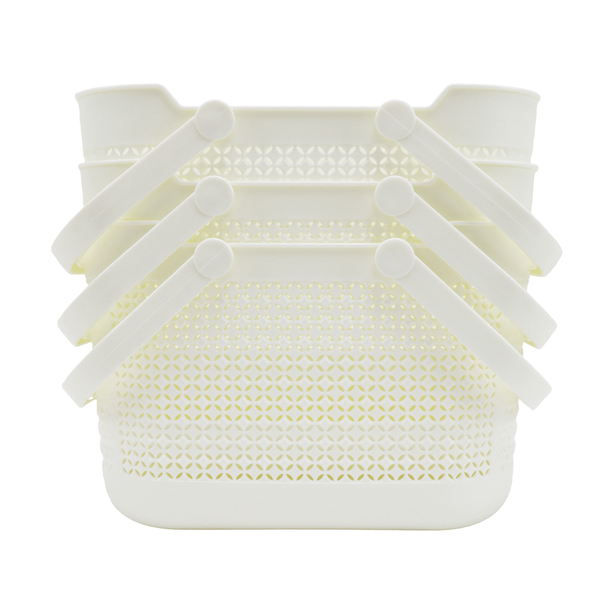 Set De 3 Canastas Plásticas De Almacenamiento Con 7 Tamaños Diferentes, Organizador Multiuso Para Cocina, Lavandería, Baño, Cajones Y Oficina