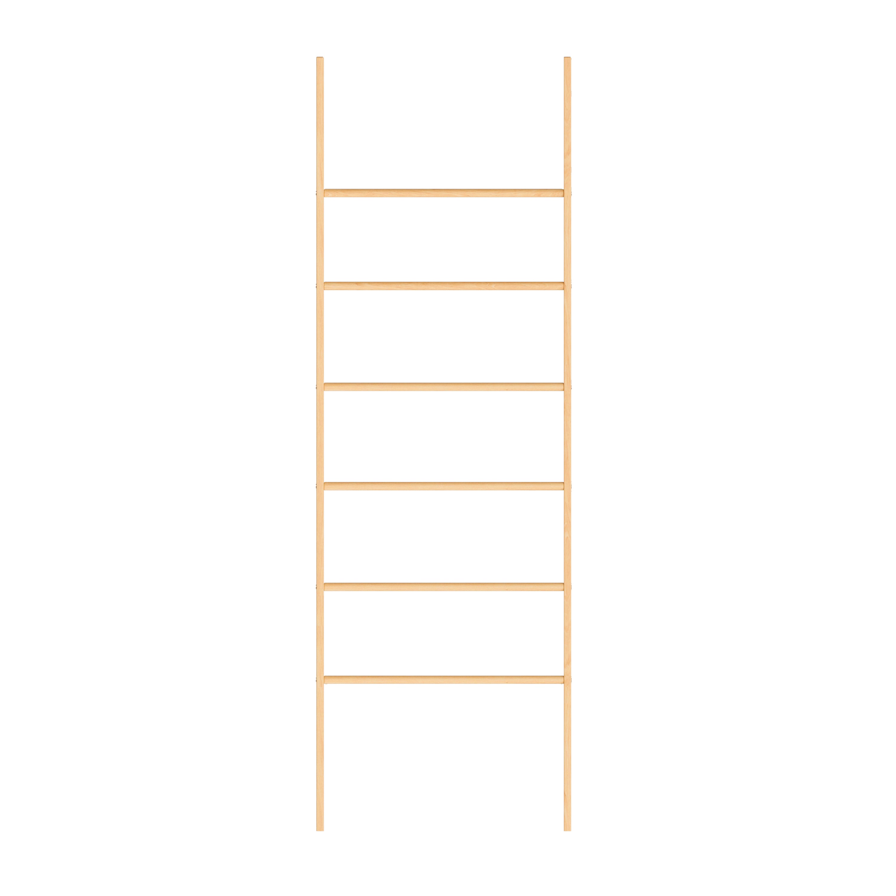 Repisas de Escalera Decorativa de Bambú para Ropa, Toallas y Mantas, Estante Organizador de 6 Niveles Multifuncional para Baño, Sala y Dormitorio (Natural, 6 Niveles)