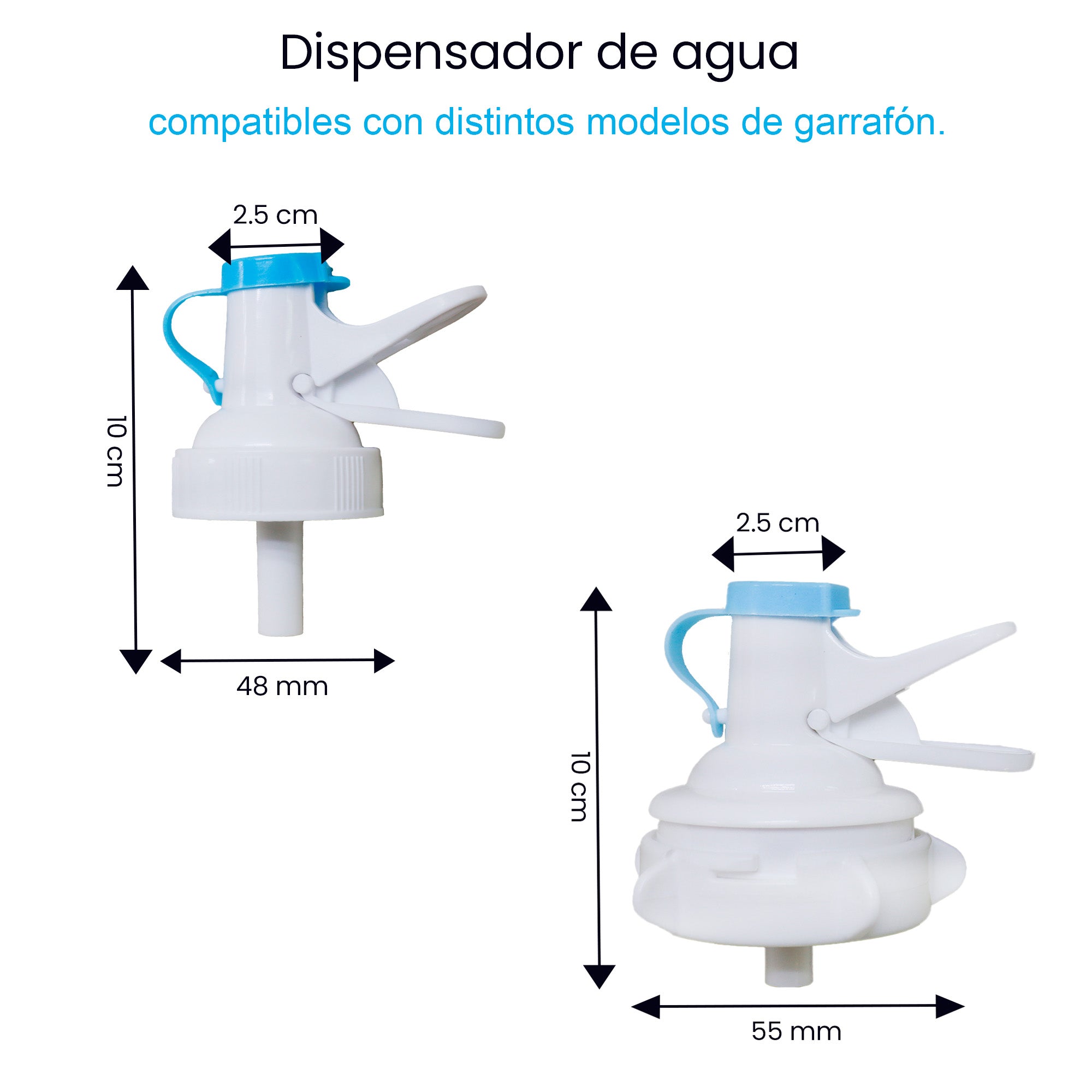 Estante para 3 Garrafones con Repisa y 2 Dispensadores – Ahorra Espacio en Cocina o Oficina