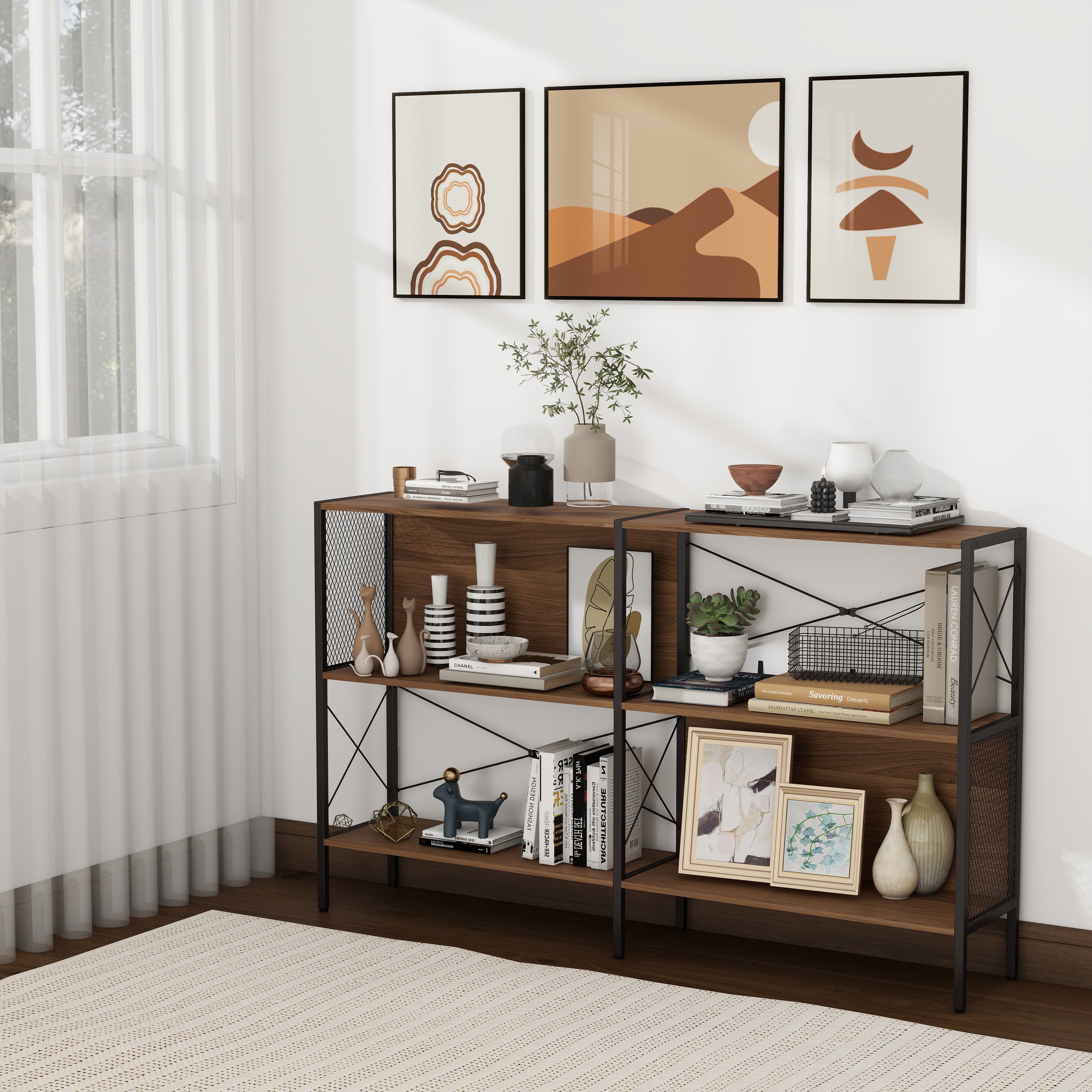 Estantería Librero ANCHA de Madera para Hogar y Oficina