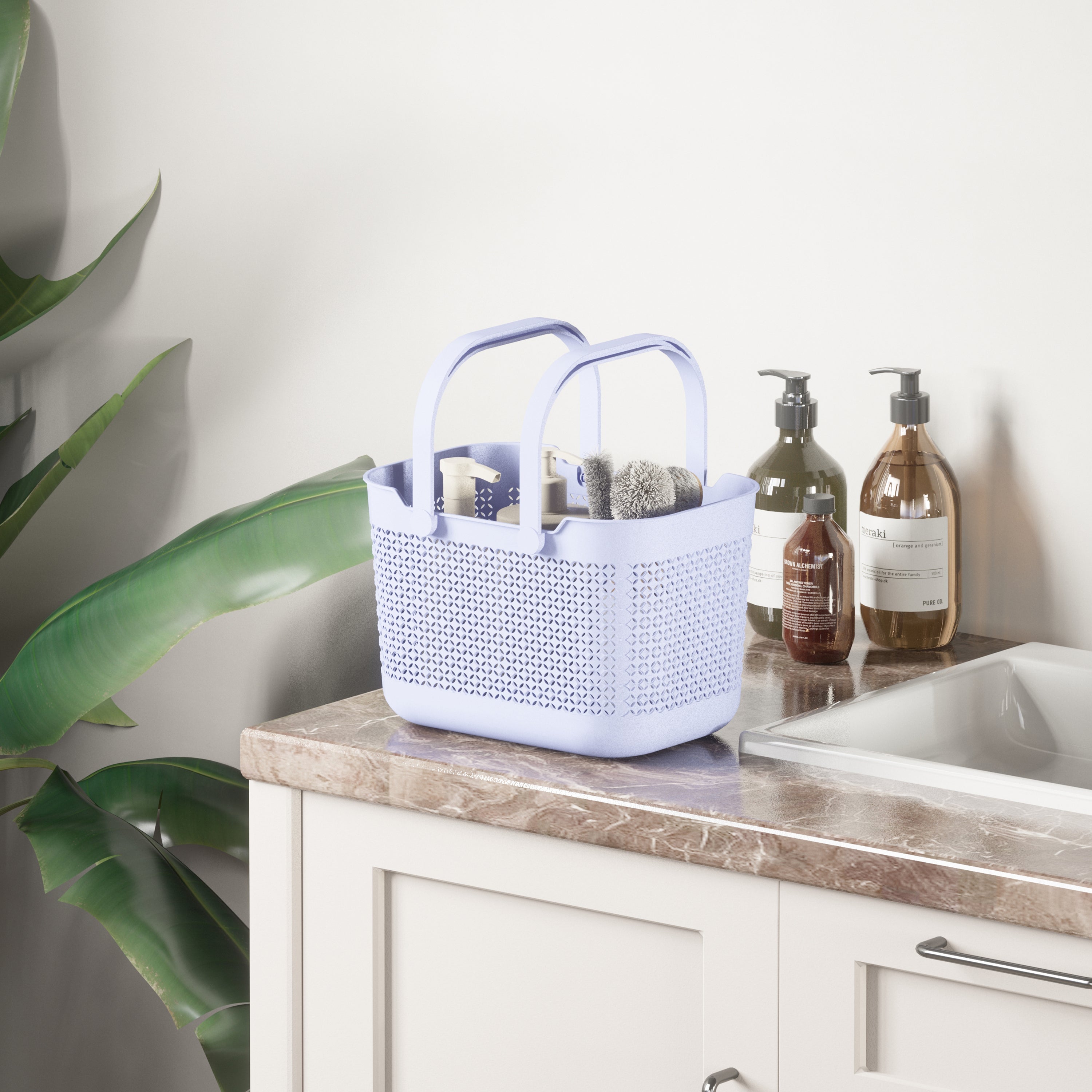 Set De 3 Canastas Plásticas De Almacenamiento Con 7 Tamaños Diferentes, Organizador Multiuso Para Cocina, Lavandería, Baño, Cajones Y Oficina