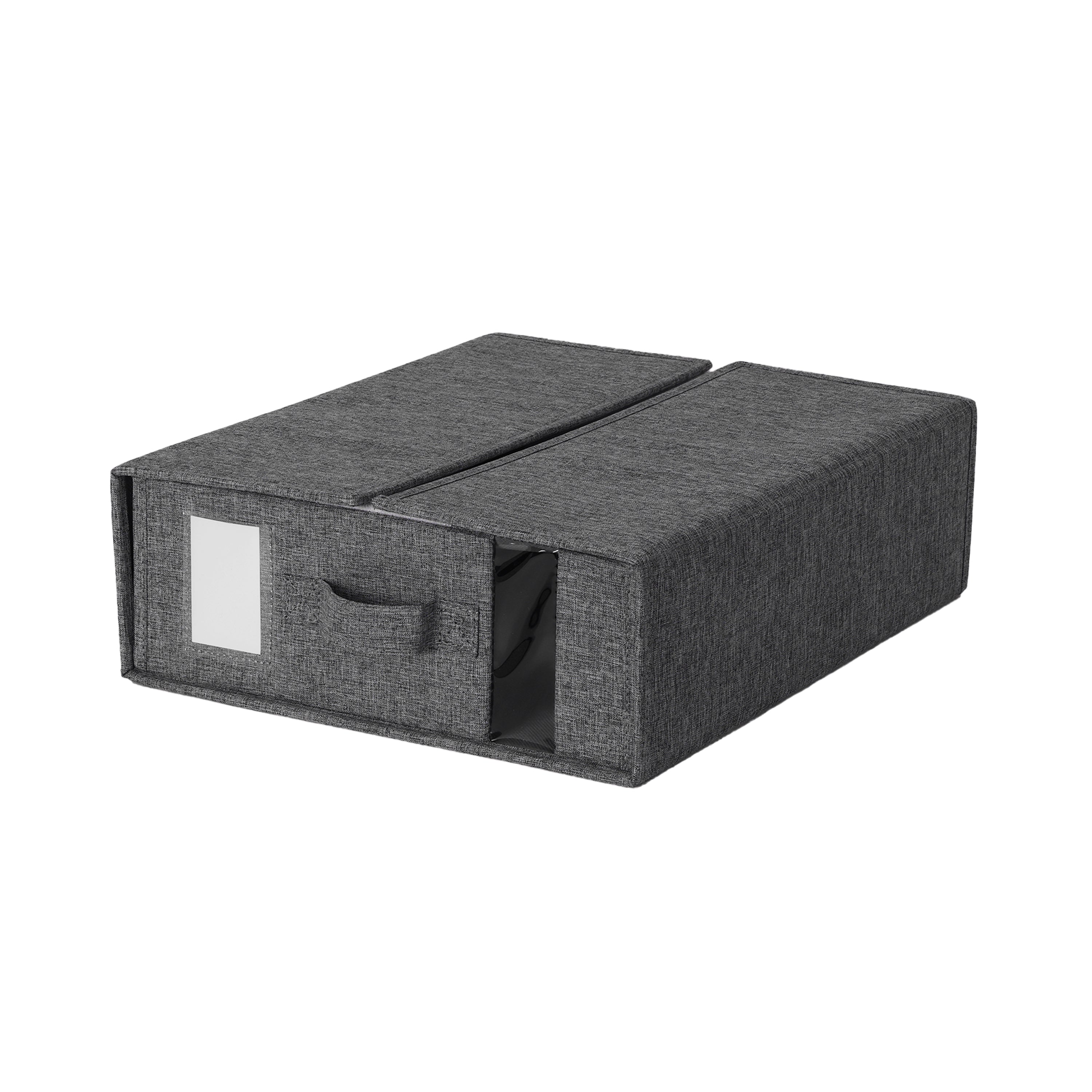 Set 4 Cajas Organizadoras de Sábanas con Asas y Borde de Cuero