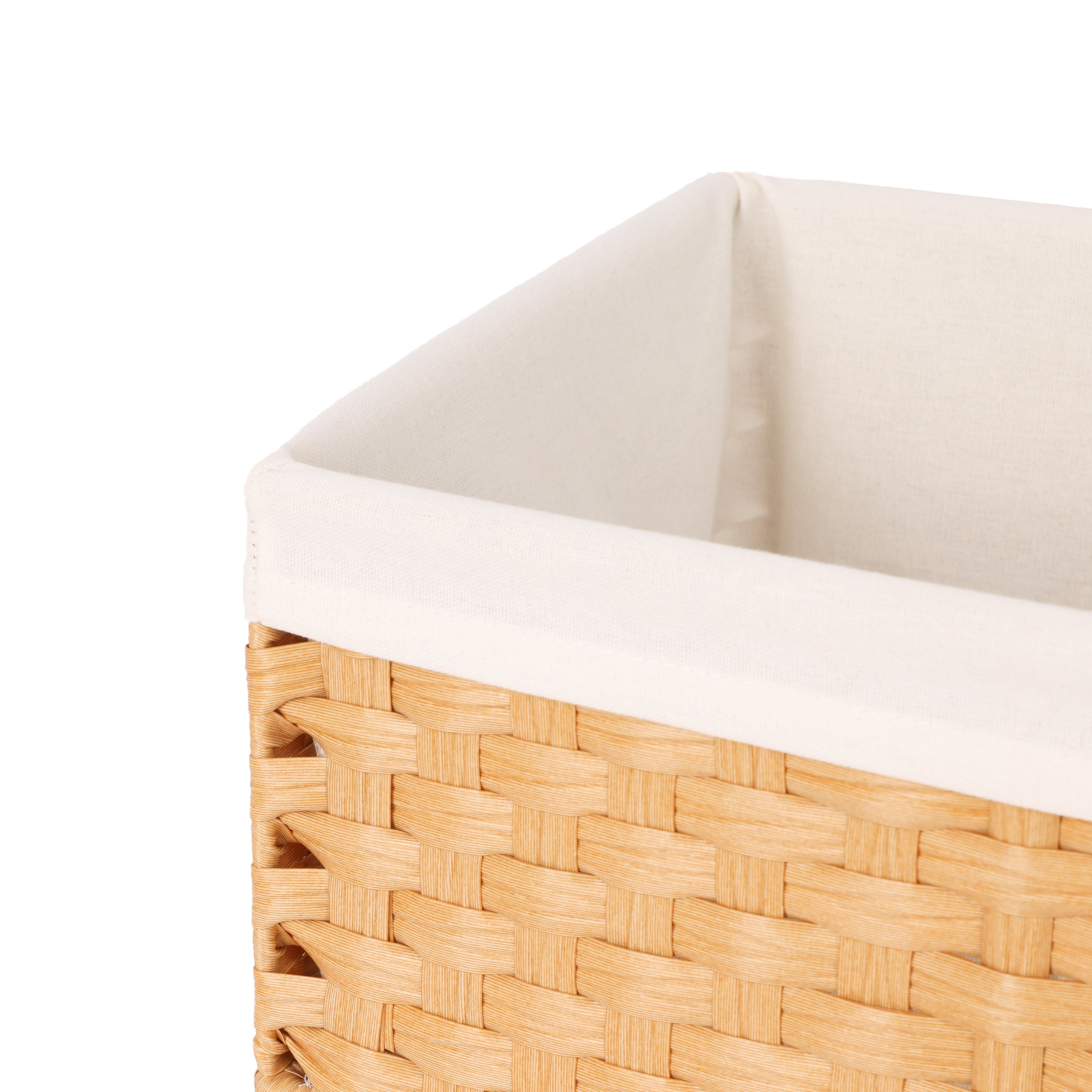 Set de 3 Canastas Organizadoras de PE, Cestas de Almacenamiento Multiusos para Baño, Cocina y Decorativa para Hogar