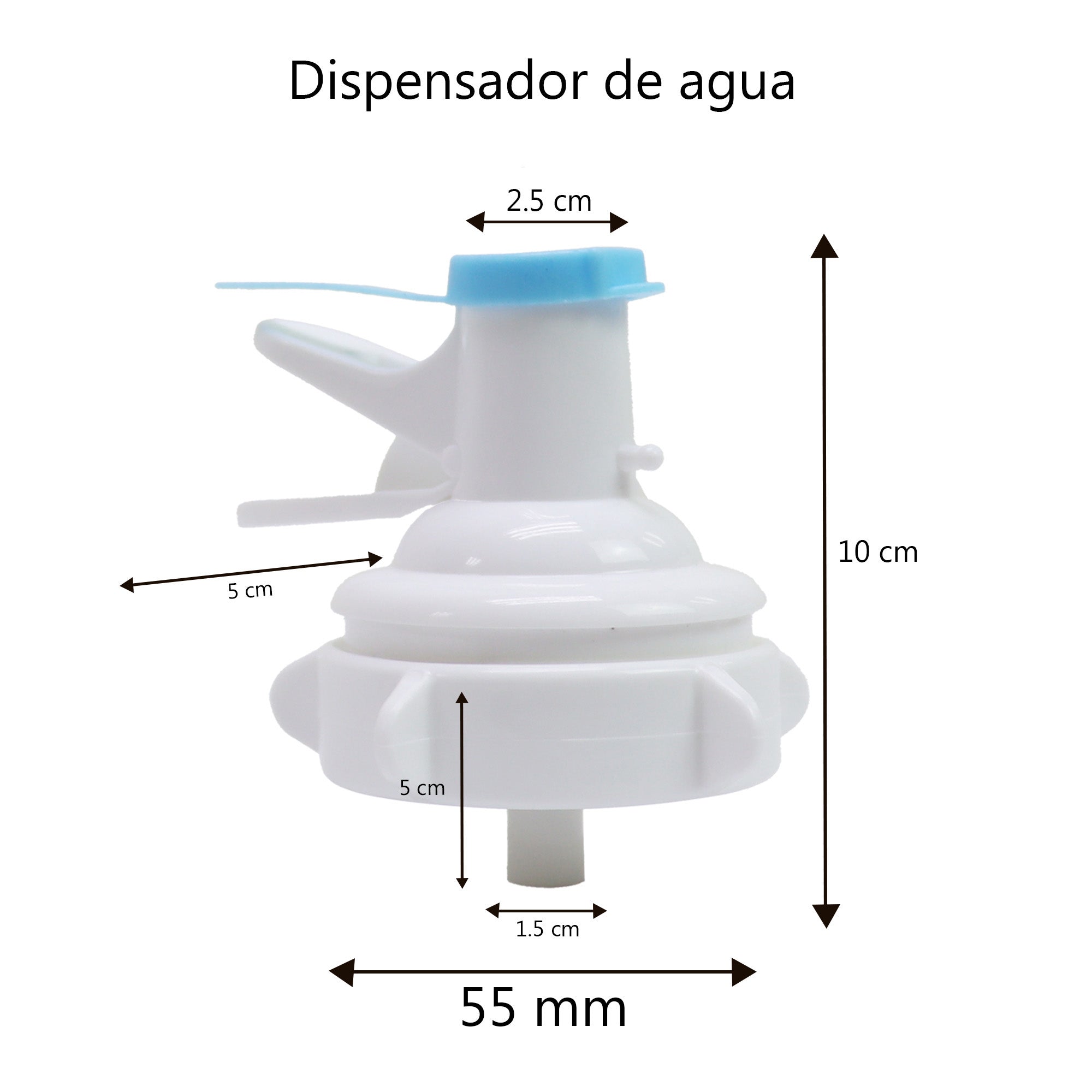Estante para 3 Garrafones con Repisa y 2 Dispensadores – Ahorra Espacio en Cocina o Oficina