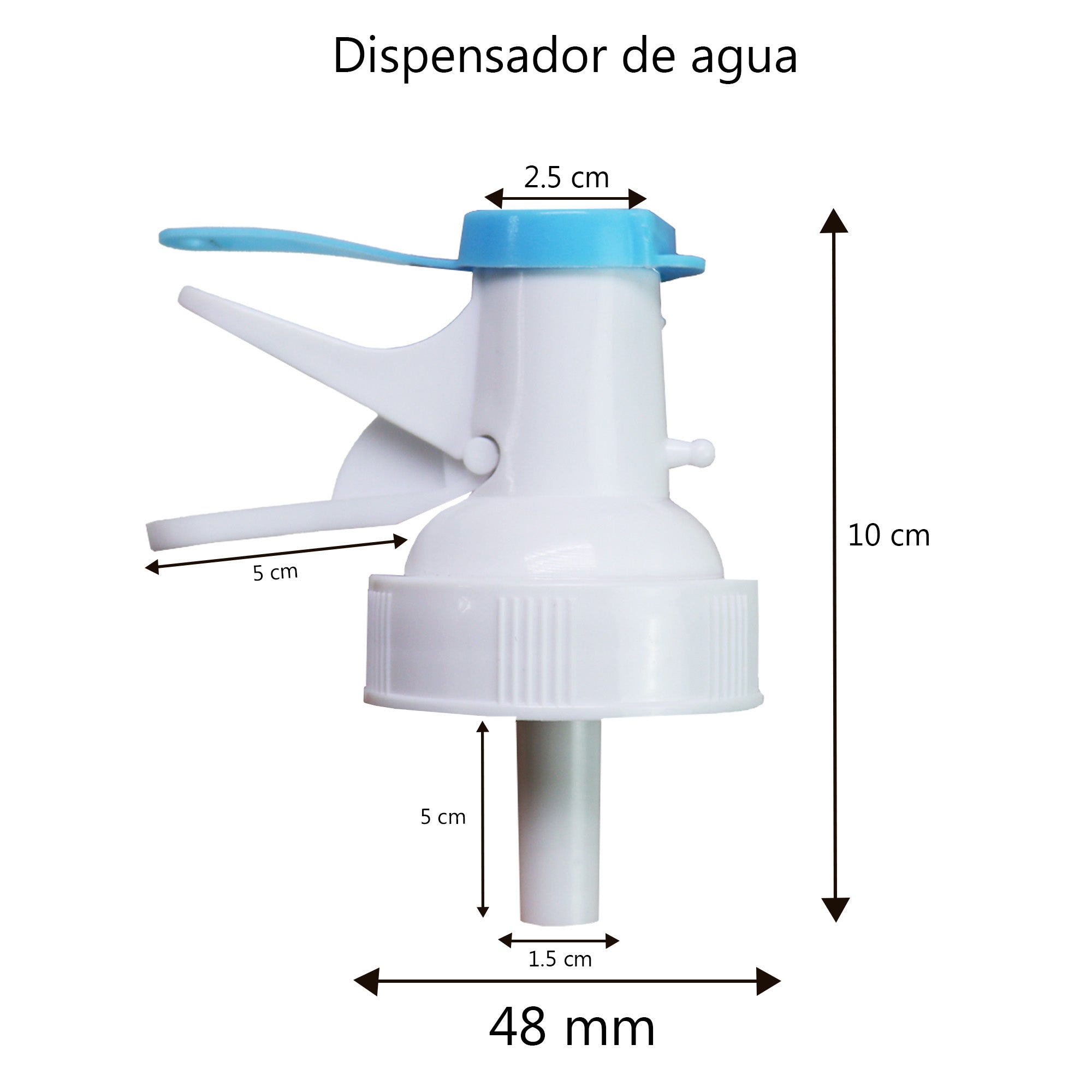Estante para 3 Garrafones con Repisa y 2 Dispensadores – Ahorra Espacio en Cocina o Oficina