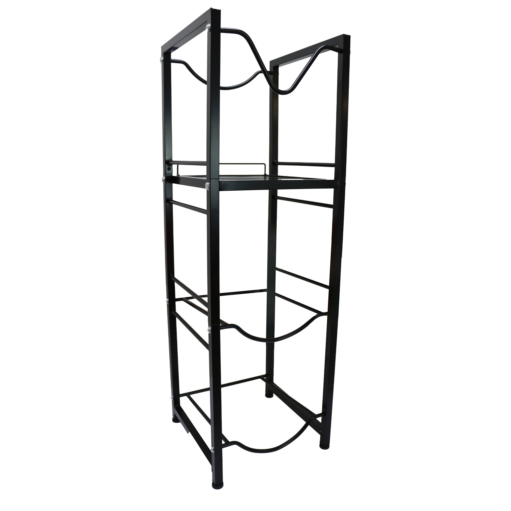 Estante para 3 Garrafones con Repisa y 2 Dispensadores – Ahorra Espacio en Cocina o Oficina