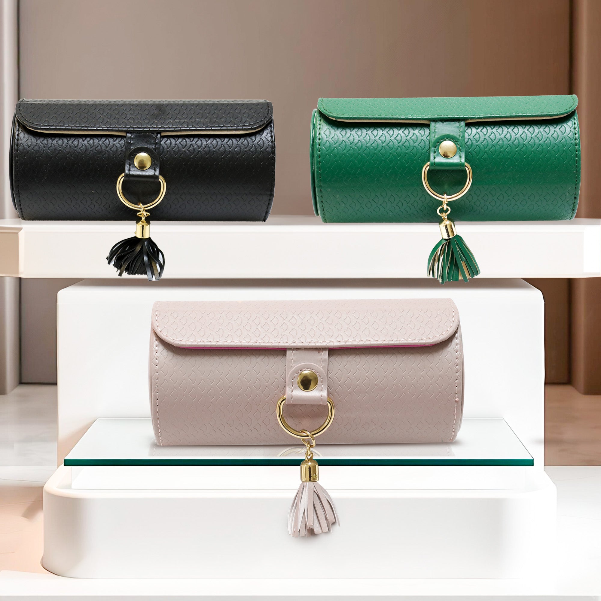 Joyero de Viaje Compacto – Estuche Organizador de Joyas con Múltiples Compartimentos