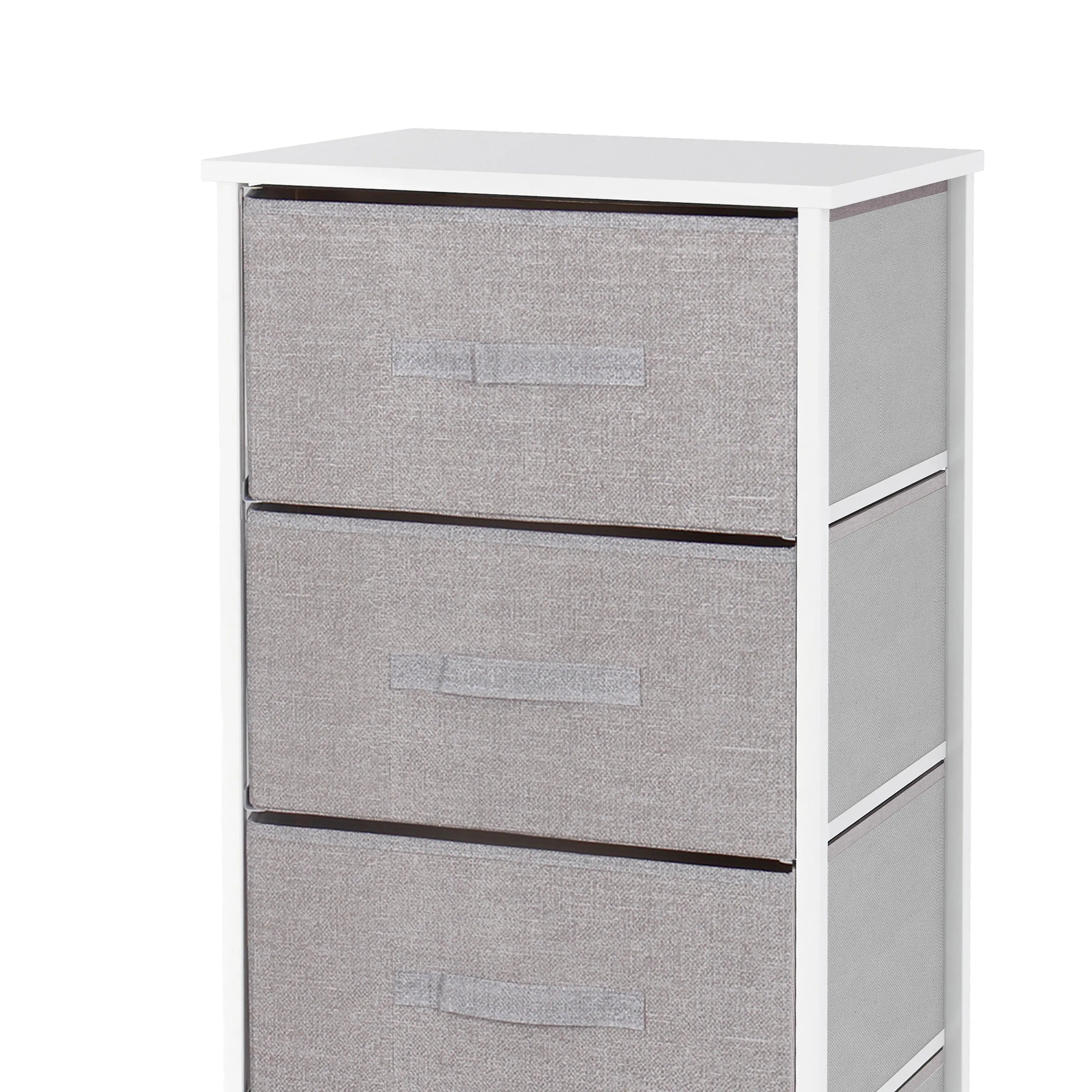 Cómoda de 4 cajones almacenamiento para hogar y oficina, organizador cajonera de estructura metal y cajones tela no tejida MU:4LIFE