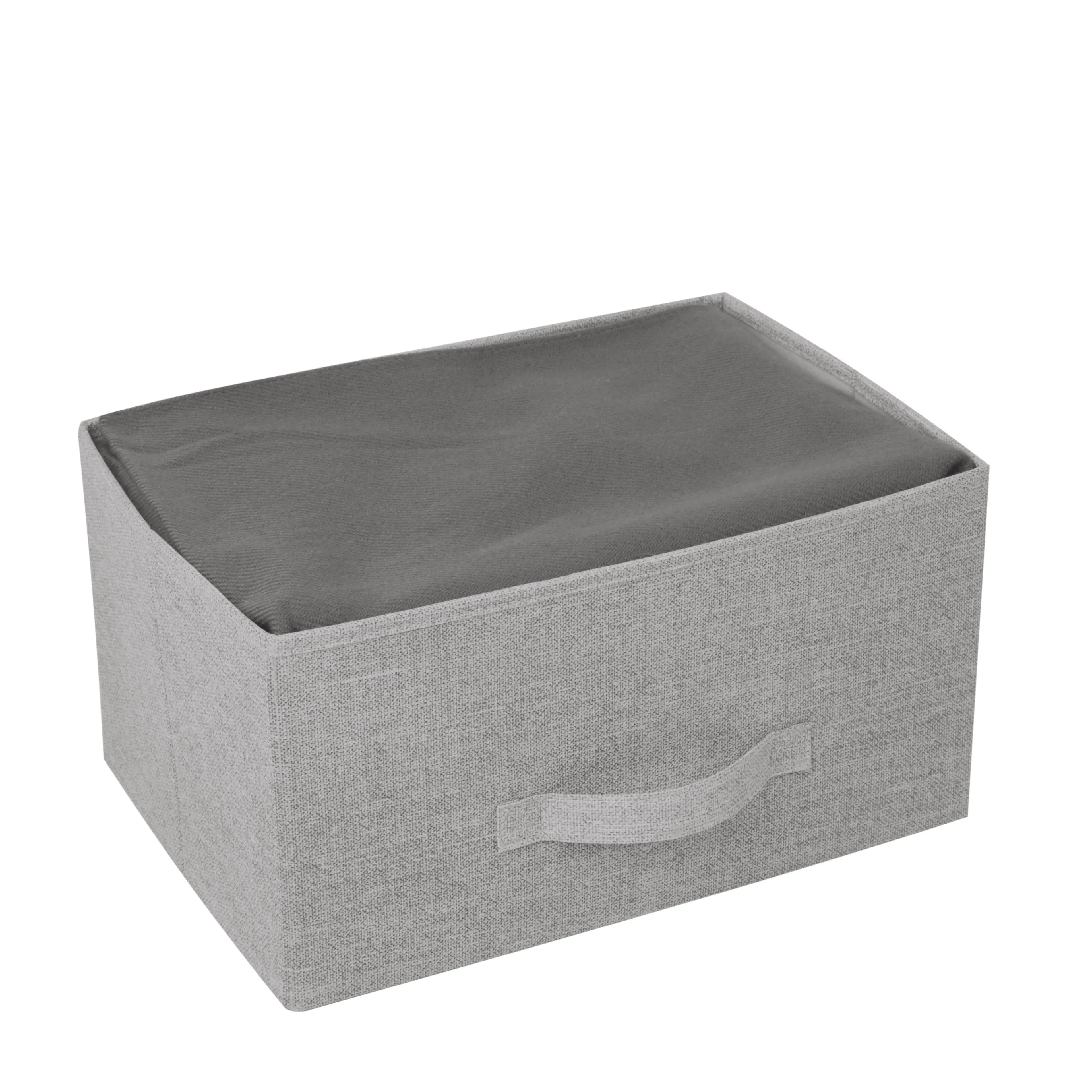 Cómoda de 4 cajones almacenamiento para hogar y oficina, organizador cajonera de estructura metal y cajones tela no tejida MU:4LIFE