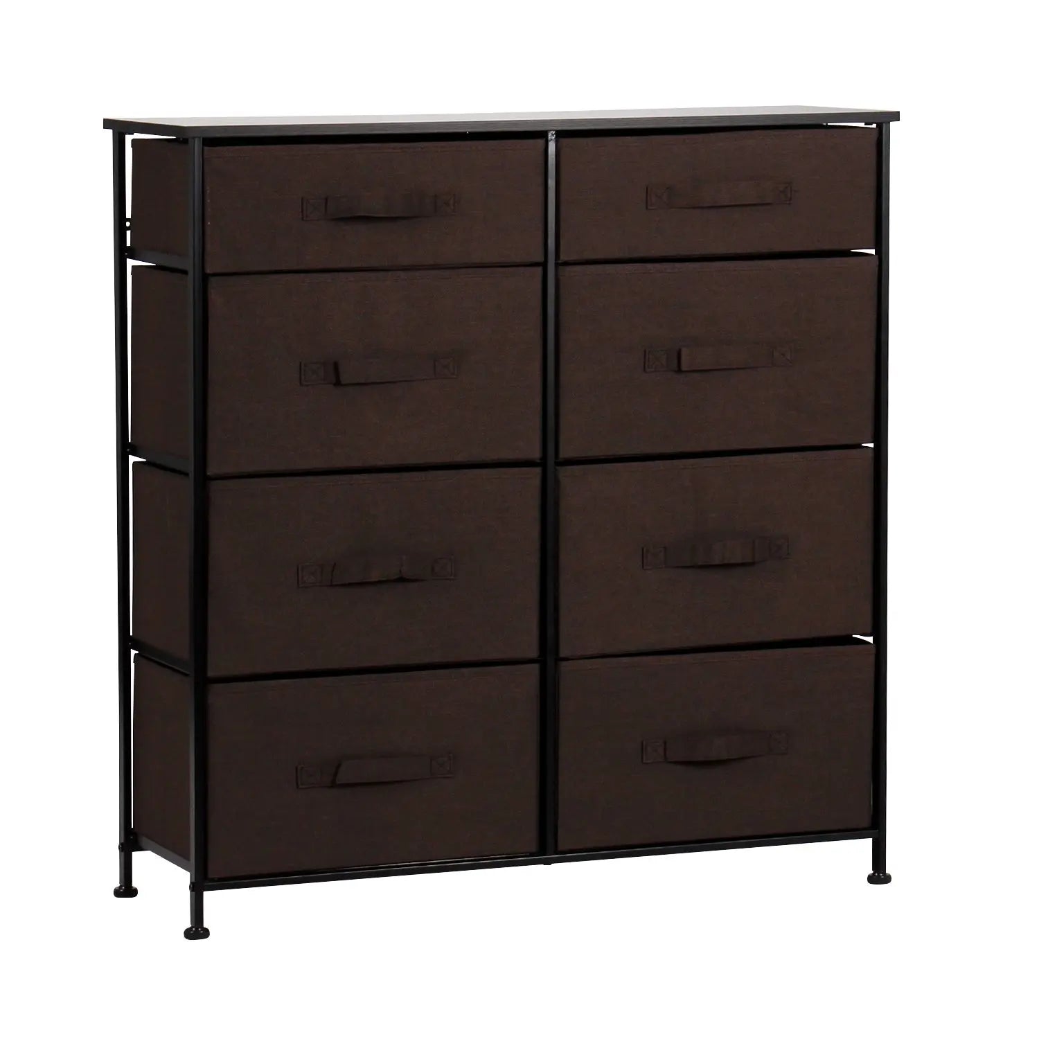 Cómoda closet de 8 cajones almacenamiento para hogar y oficina, organizador cajonera de estructura metal y cajones tela no tejida MU:4LIFE