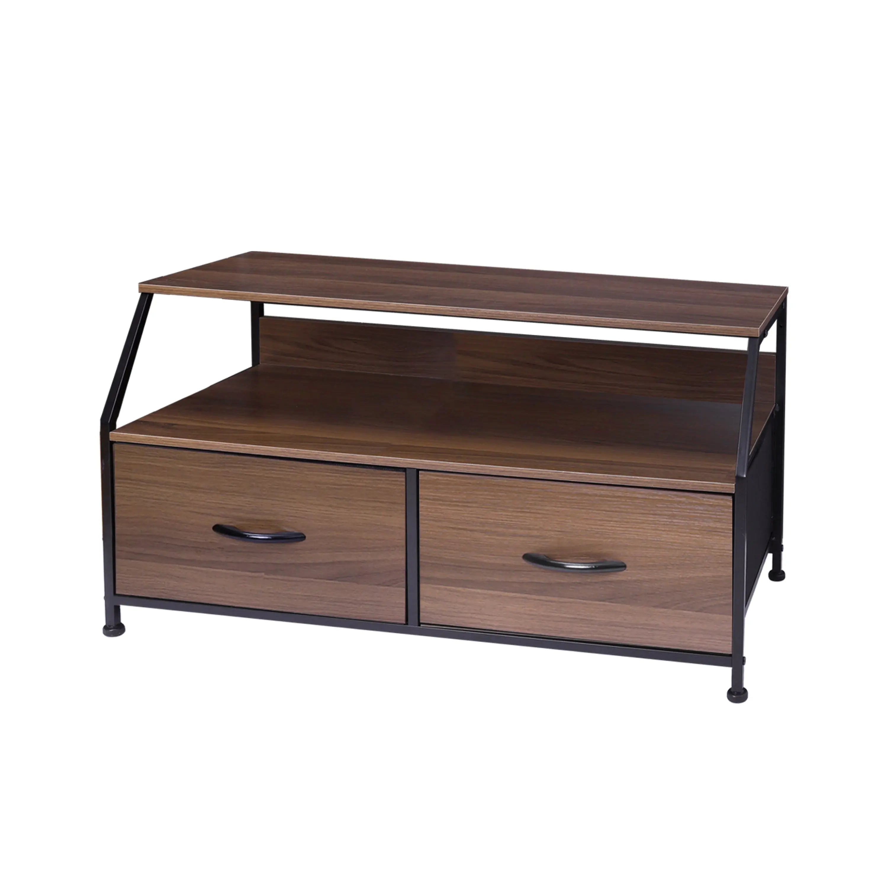 Mueble para TV y multimedia de estructura metal y cajones de tela no tejida y tabla MDF MU:4LIFE