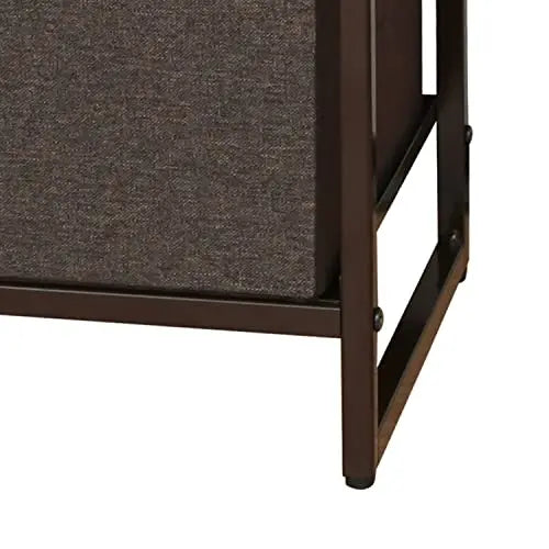 Cómoda compacta de 4 cajones almacenamiento para hogar y oficina, organizador cajonera de estructura metal y cajones de tela lino poliéster y tela no tejida MU:4LIFE