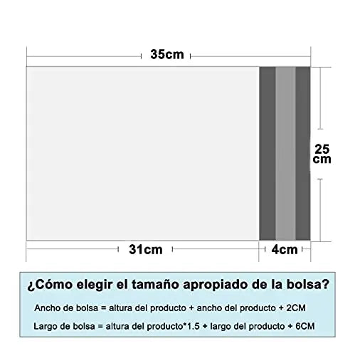 100 Bolsas Sobres de plástico para envío 25*35cm MU:4LIFE