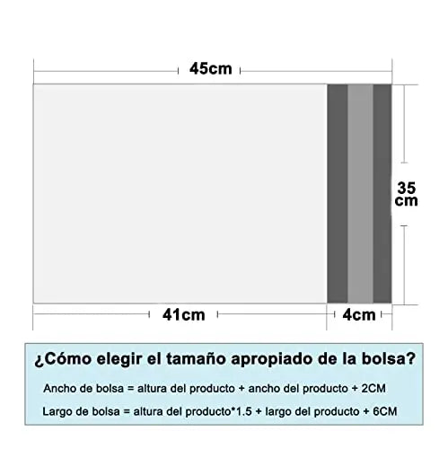 100 Bolsas Sobres de plástico para envío 35*45cm MU:4LIFE