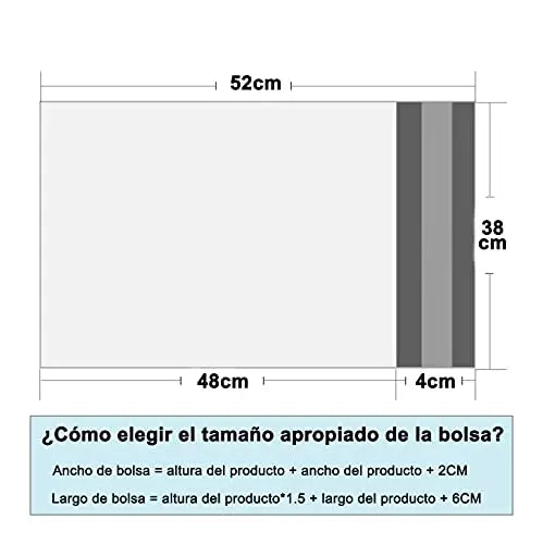 100 Bolsas Sobres de plástico para envío 38*52 cm MU:4LIFE