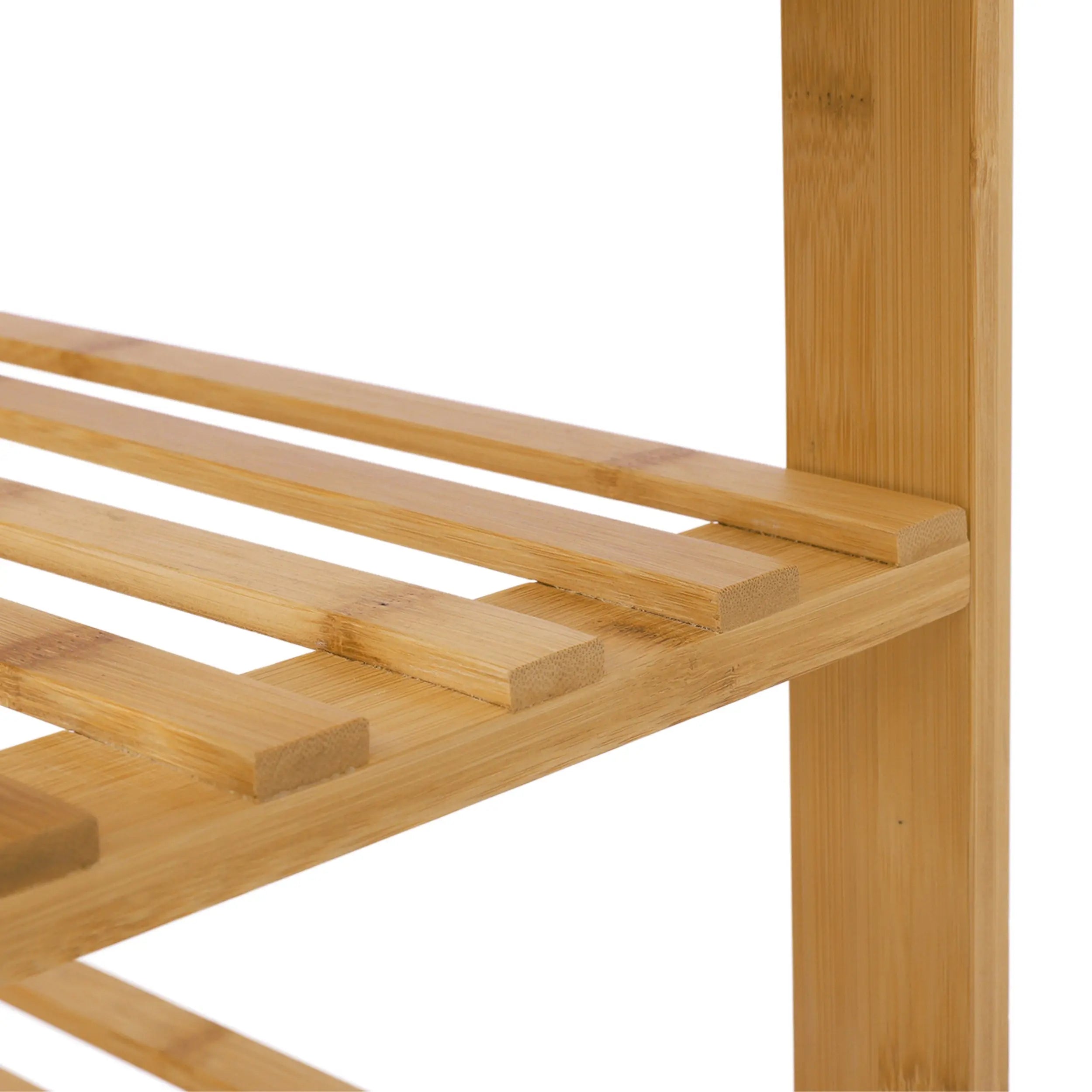 Banco zapatera de bambú, organizador de zapatos de 3 niveles MU:4LIFE