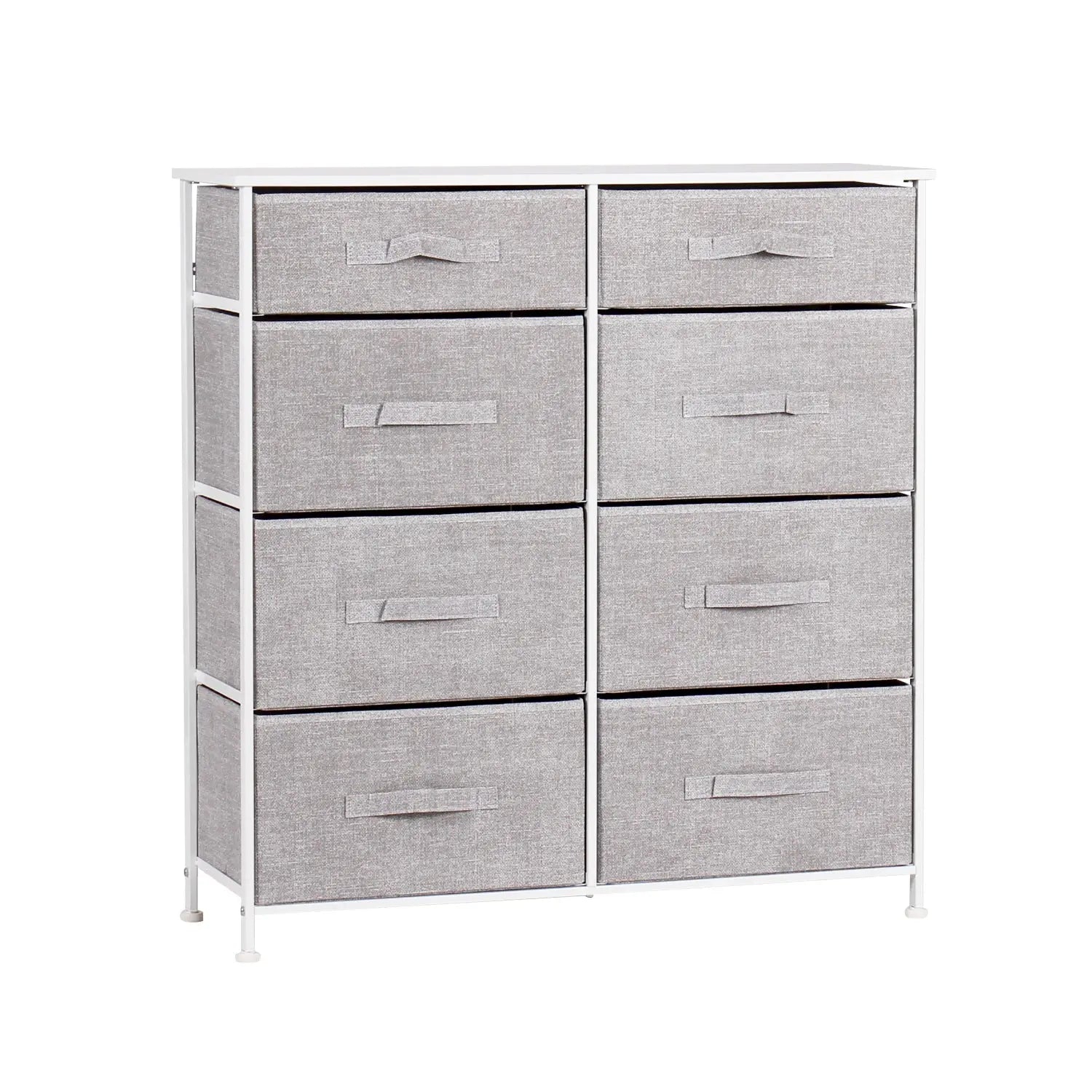 Cómoda closet de 8 cajones almacenamiento para hogar y oficina, organizador cajonera de estructura metal y cajones tela no tejida MU:4LIFE