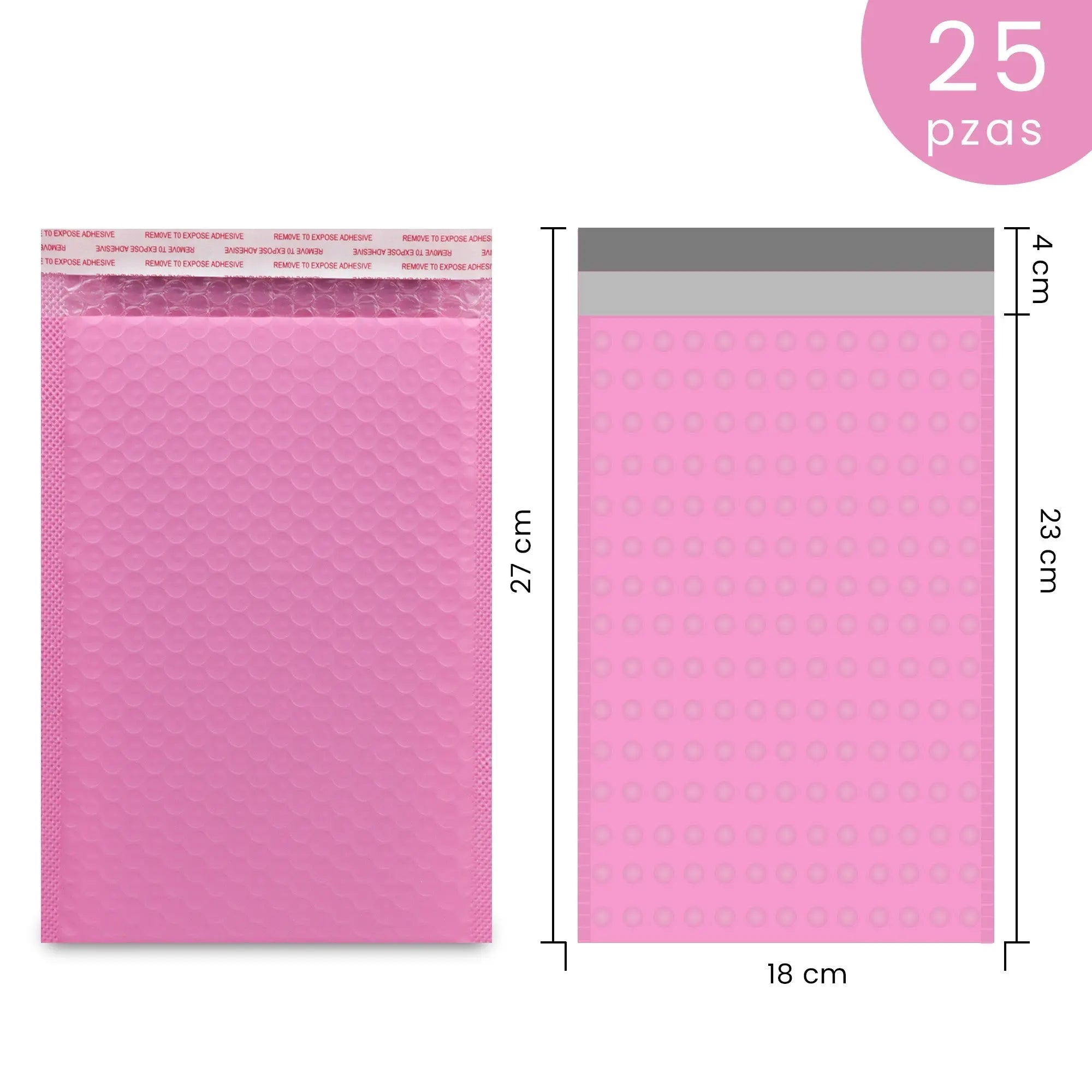 Sobre de burbuja de 18*23 cm, sobre acolchados, sobre de envió con auto adhesivos, 25 piezas MU:4LIFE