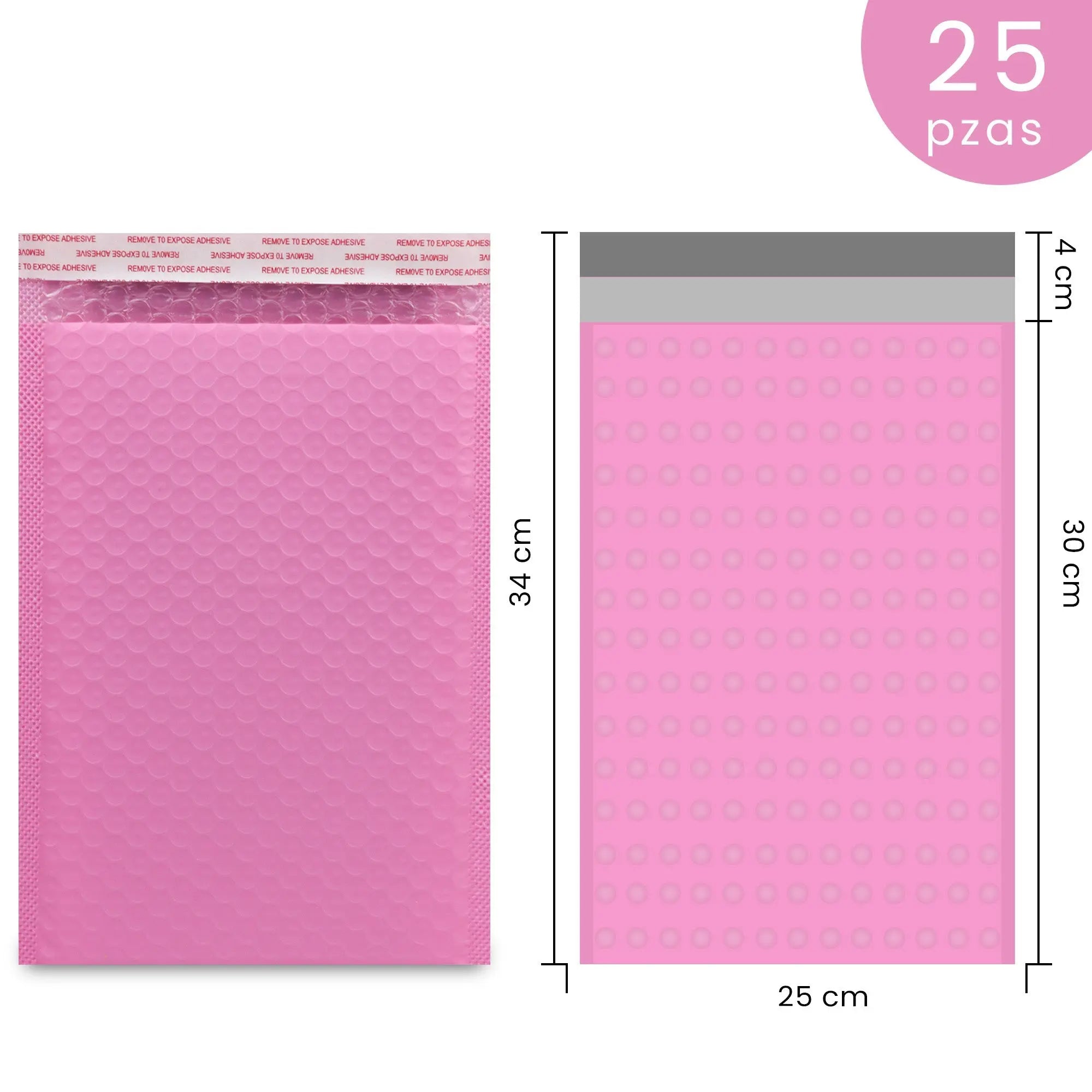 Sobres de burbuja de 25*30 cm, sobres acolchados, sobres de envió con auto adhesivos, 25 piezas MU:4LIFE