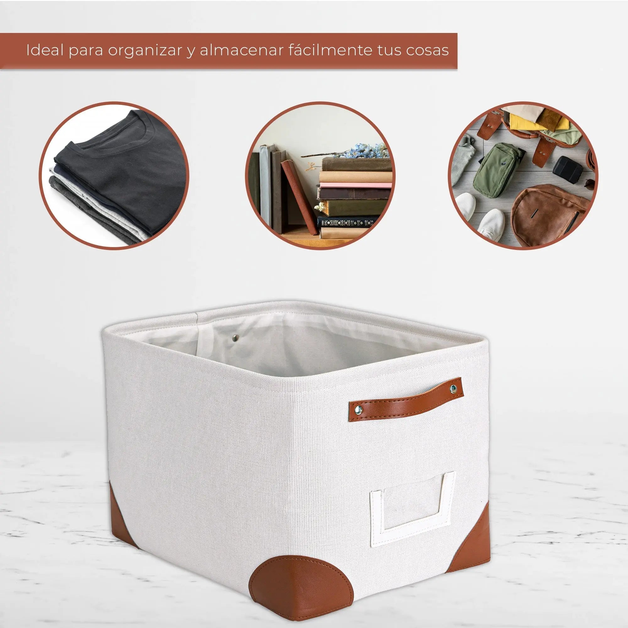 Set de 3 Cubos Con Corner Plegables de Almacenamiento 38 x 28 x 24 cm MU:4LIFE