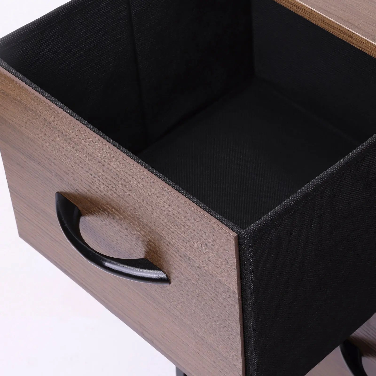 Mueble para TV y multimedia de estructura metal y cajones de tela no tejida y tabla MDF MU:4LIFE