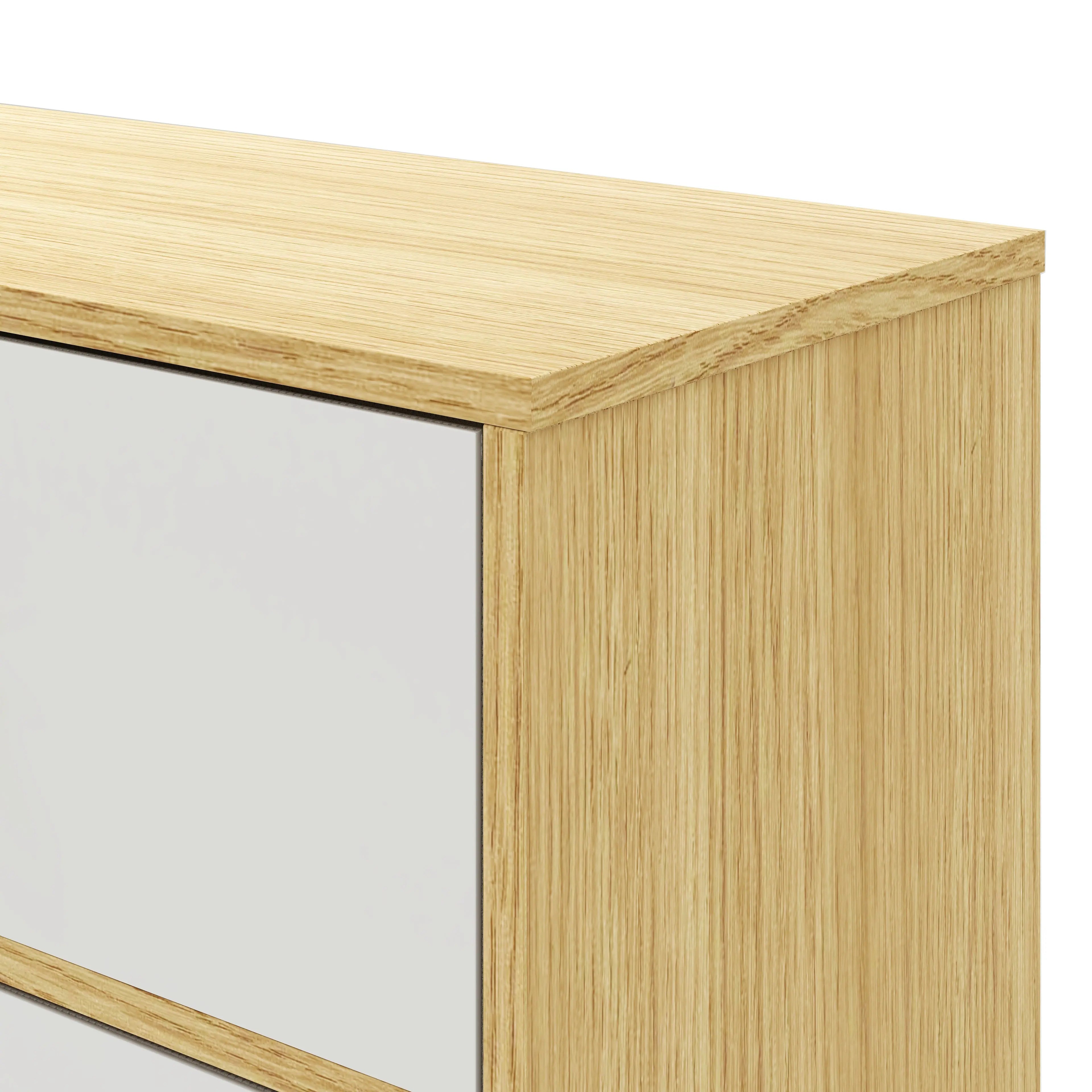 Cómoda Elegancia De 3 Cajones, Almacenamiento para Hogar Y Oficina, Organizador Cajonera De Estructura Madera y Cajon De Tela No Tejida y Cubiertas De MDF MU:4LIFE