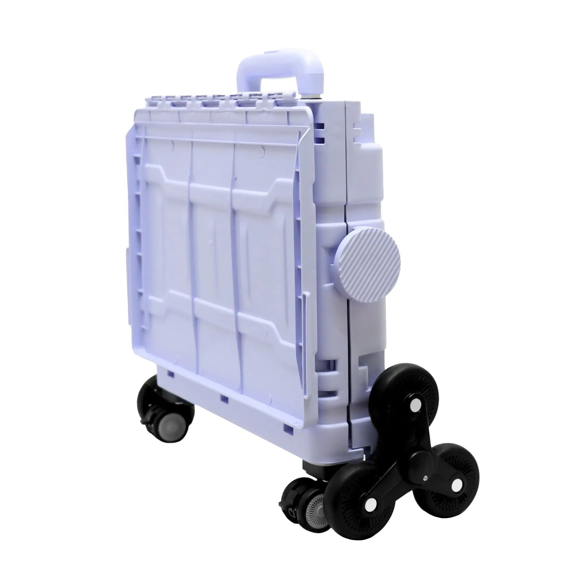 Carrito de Mandado con Ruedas para Subir Escaleras, Plegable con Mango Inclinable y Ajustable, con Tapa y Capacidad de hasta 50 kg. (45 L.) MU:4LIFE