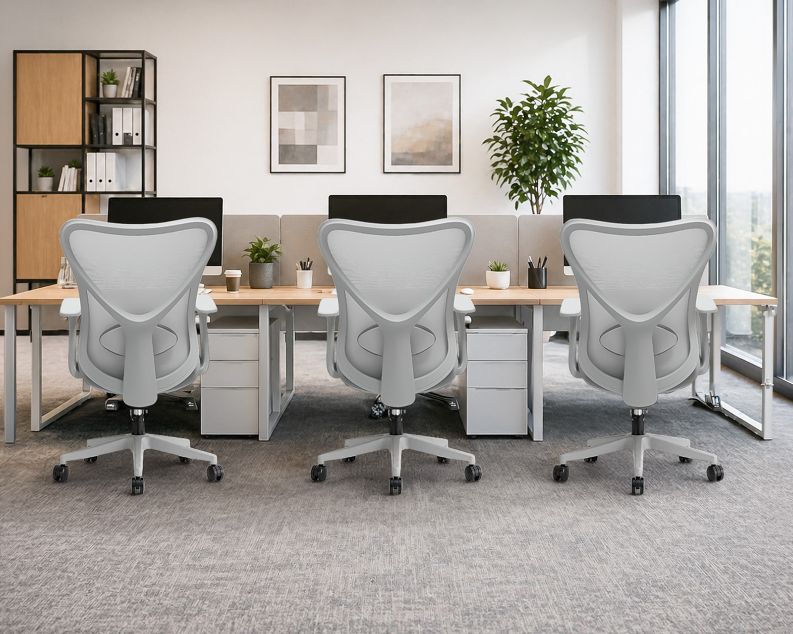 Silla de Oficina Ergonómica Premium con Respaldo de Malla, Soporte Lumbar y Altura Ajustable