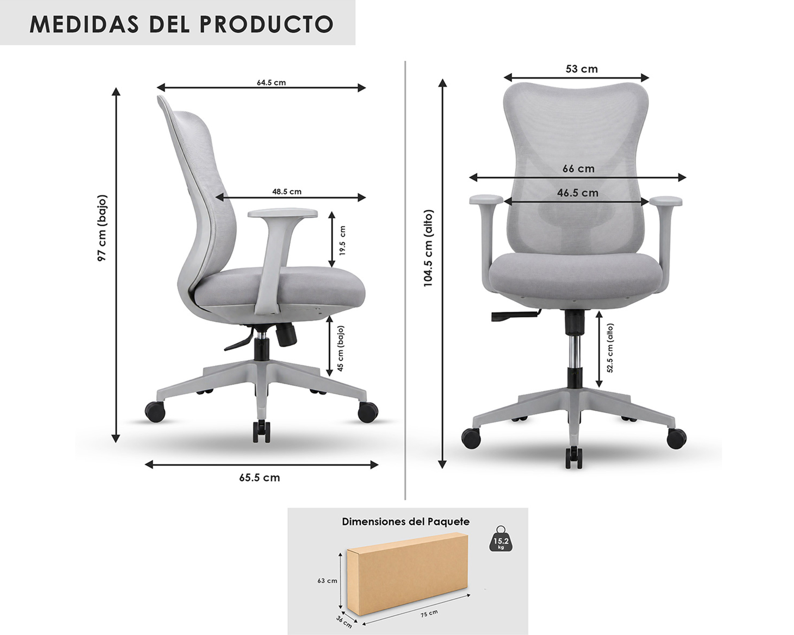 Silla de Oficina Ergonómica Premium con Respaldo de Malla, Soporte Lumbar y Altura Ajustable