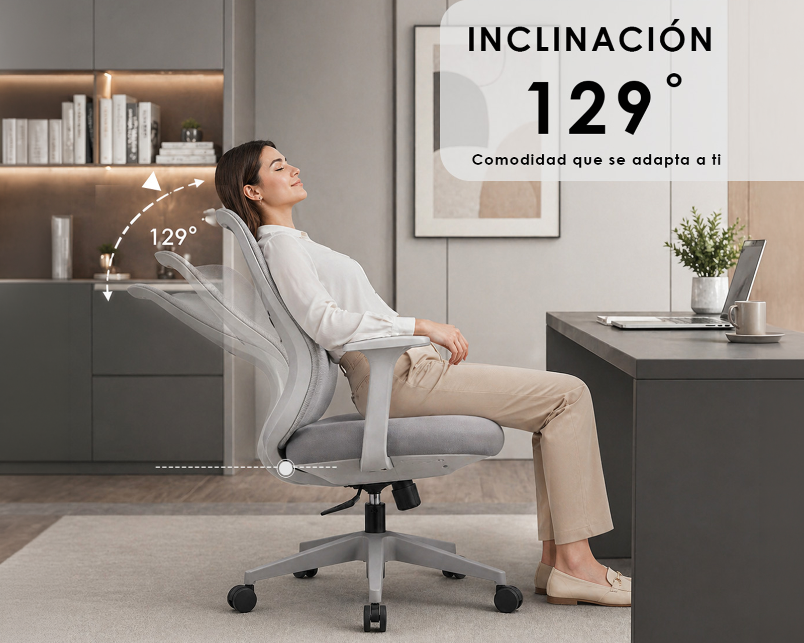 Silla de Oficina Ergonómica Premium con Respaldo de Malla, Soporte Lumbar y Altura Ajustable