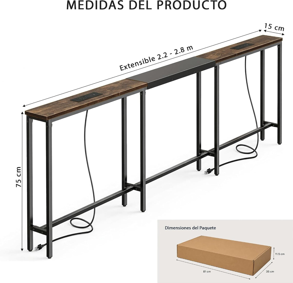 Mesa consola extensible