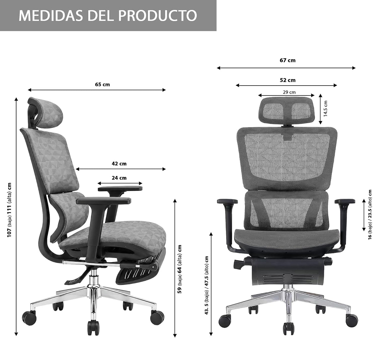 Silla ejecutiva gris